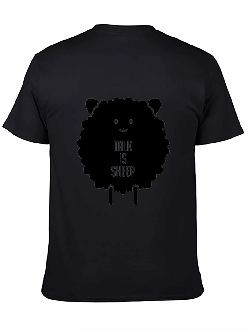Talk is Sheep Black Graphic T-Shirt product image 4