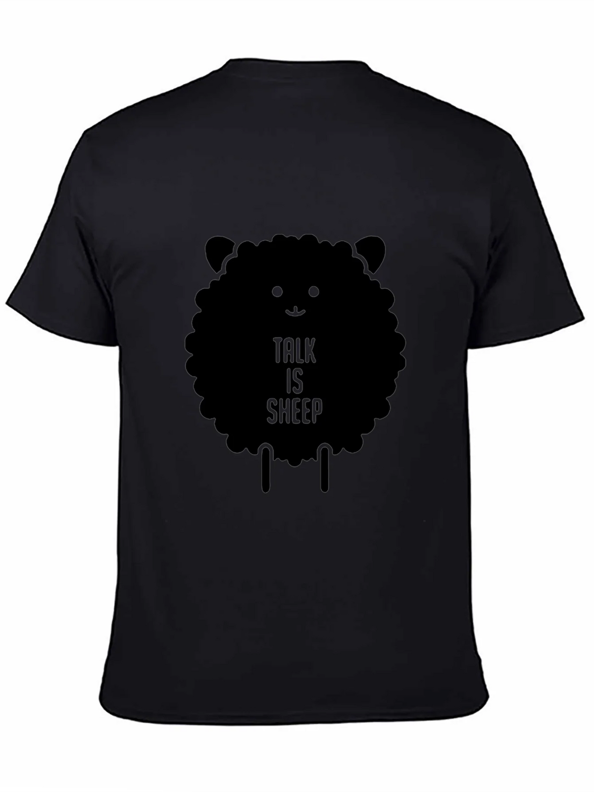 Talk is Sheep Black Graphic T-Shirt product image 4