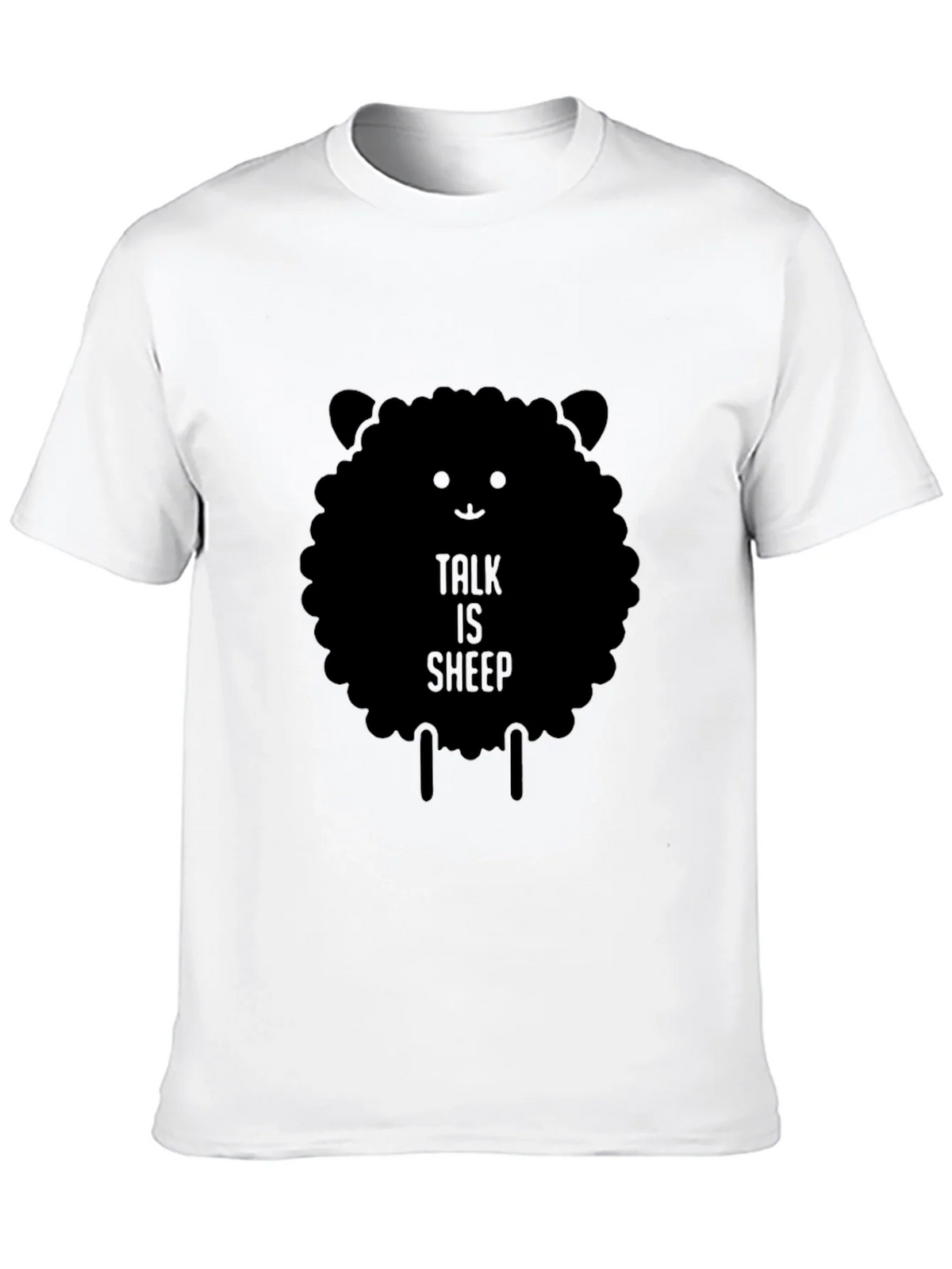 Talk is Sheep Black Graphic T-Shirt product image 9