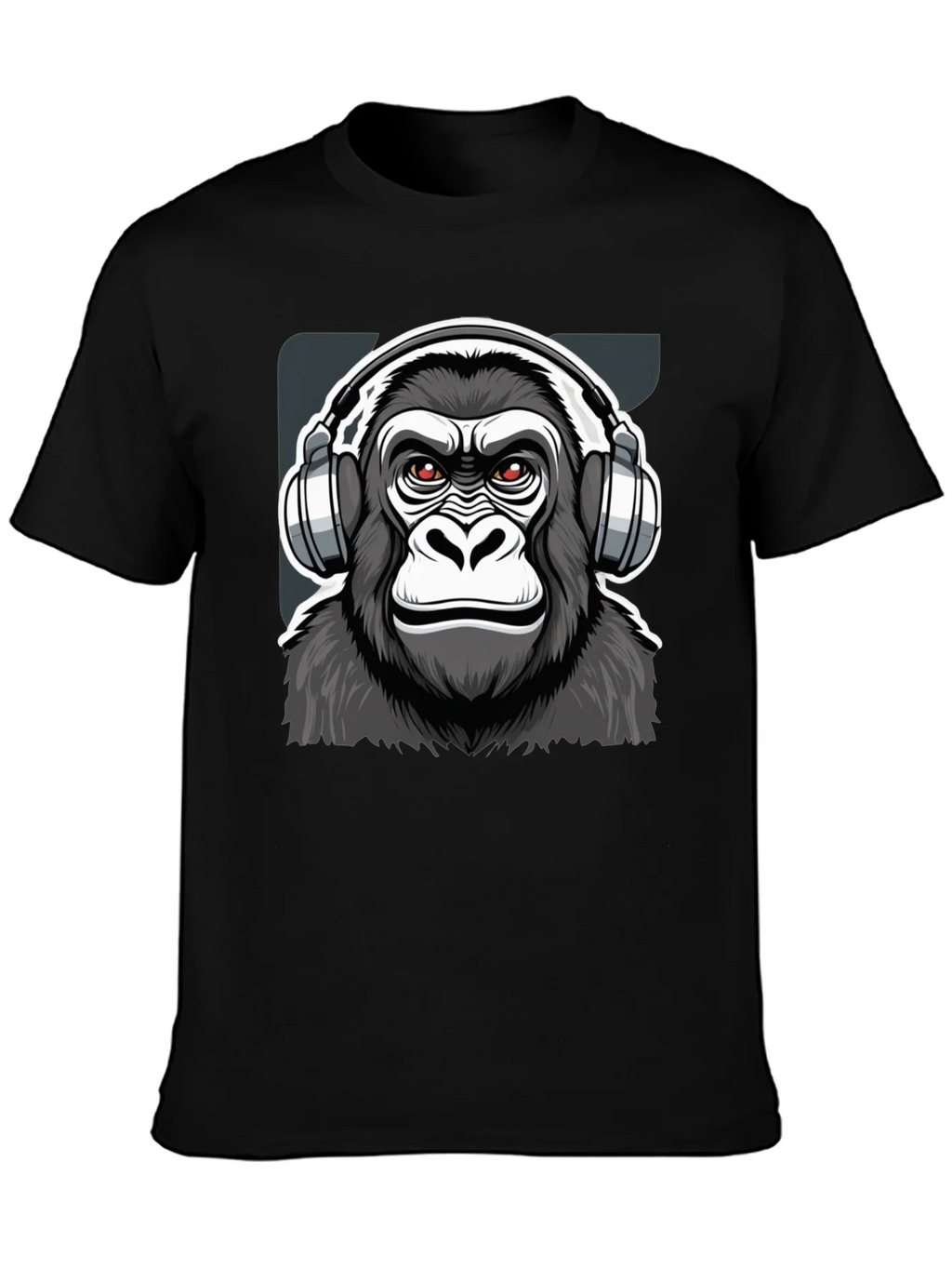 Cool Gorilla DJ Graphic T-Shirt - Black product image 3