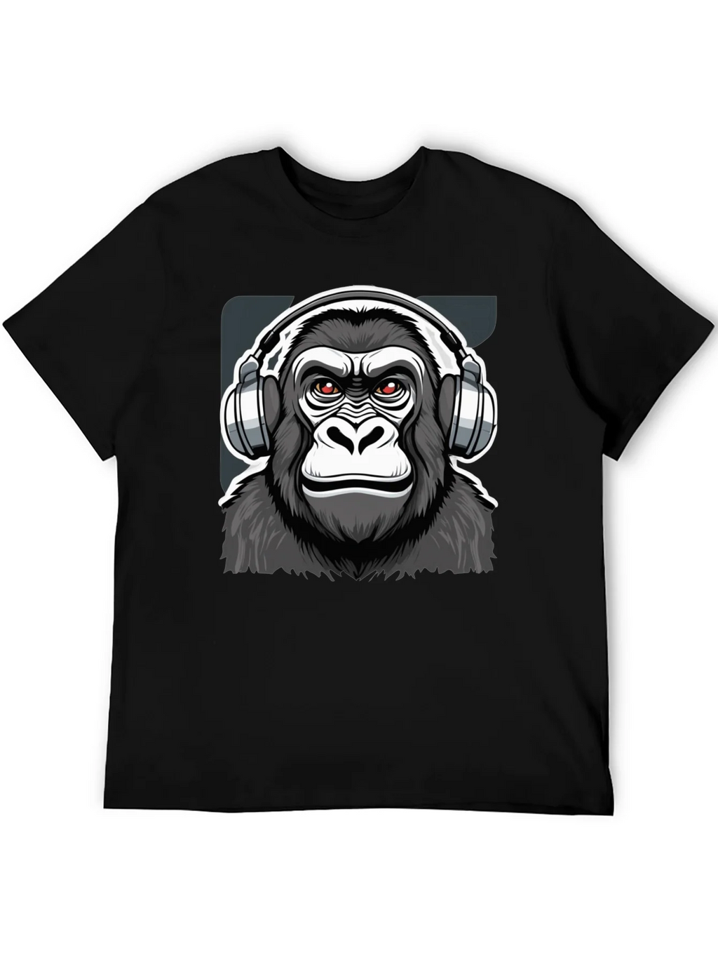 Cool Gorilla DJ Graphic T-Shirt - Black product image 5