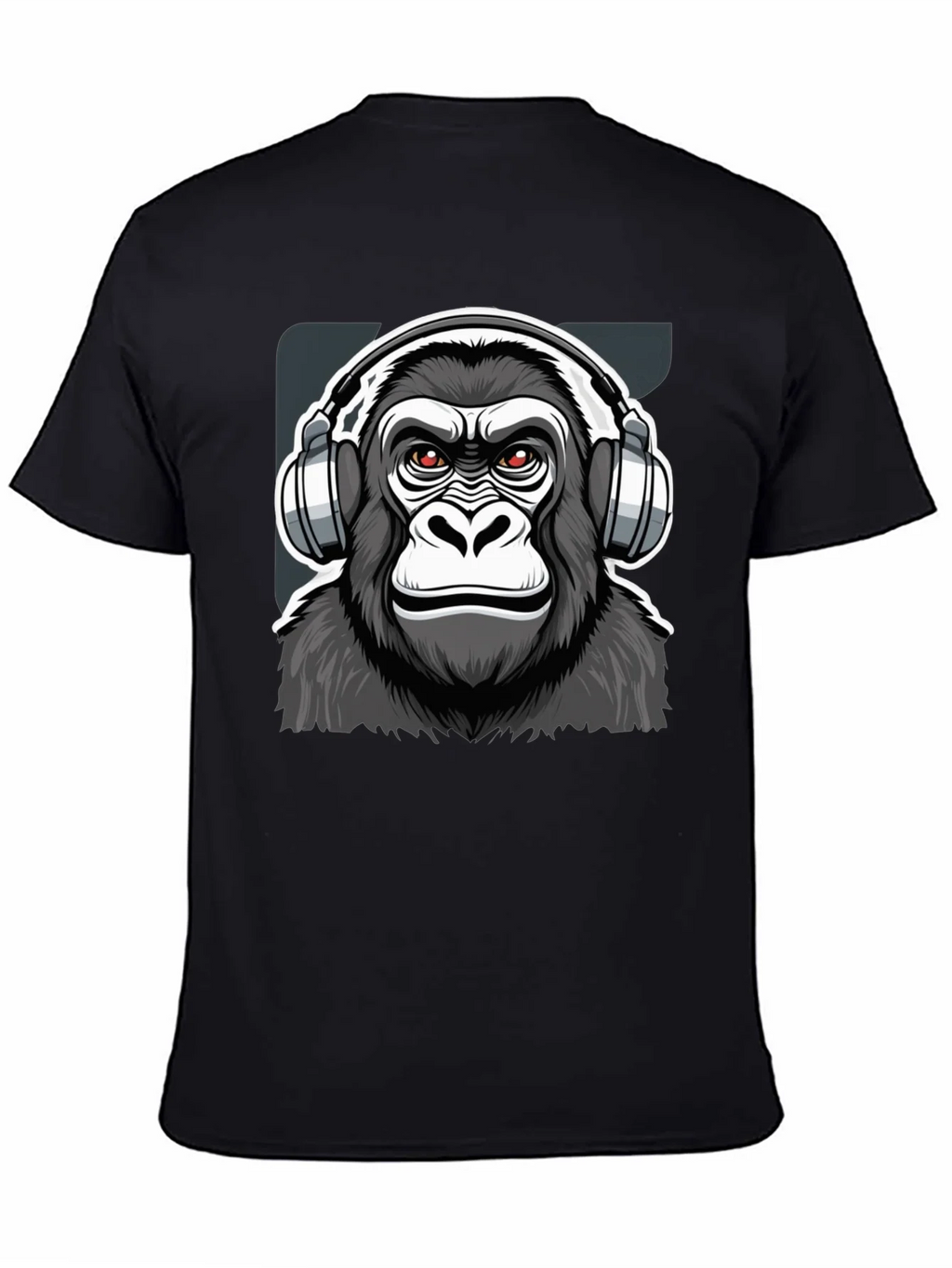 Cool Gorilla DJ Graphic T-Shirt - Black product image 4