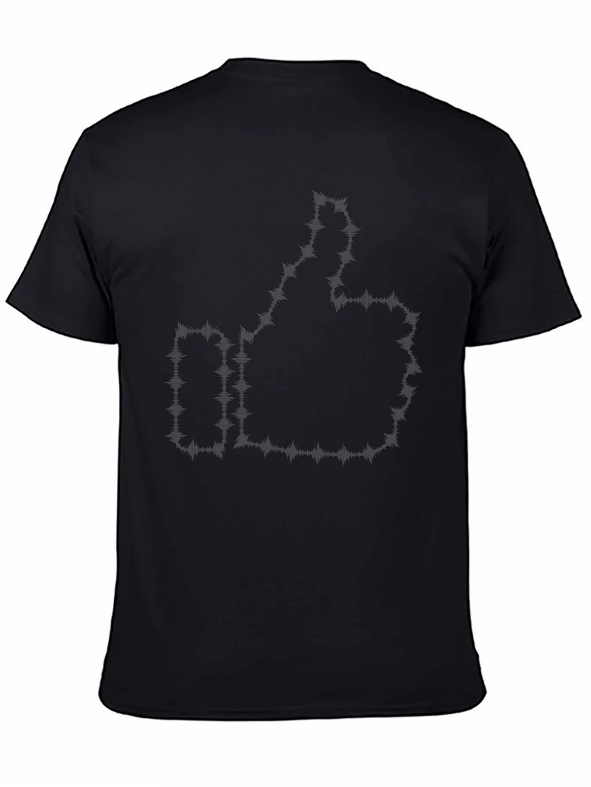 Thumbs Up Barbed Wire Black Graphic Tee product image 4