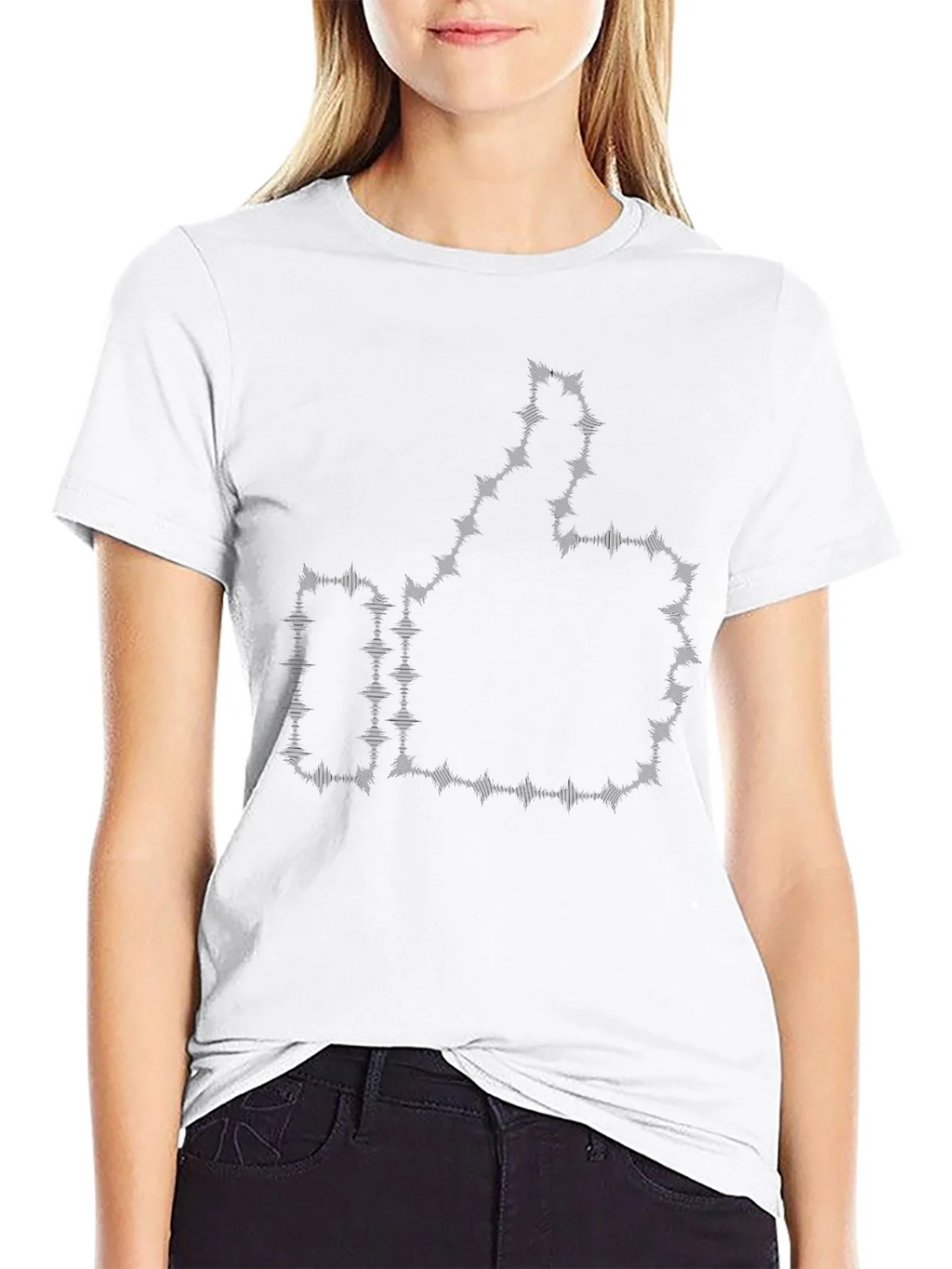 Thumbs Up Barbed Wire Black Graphic Tee product image 8