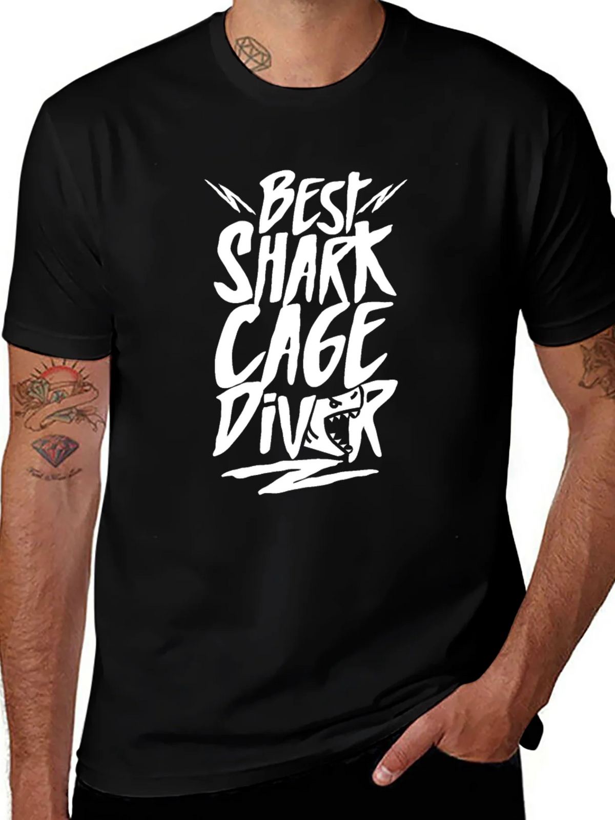 Best Shark Cage Diver T-Shirt - Black product image 1