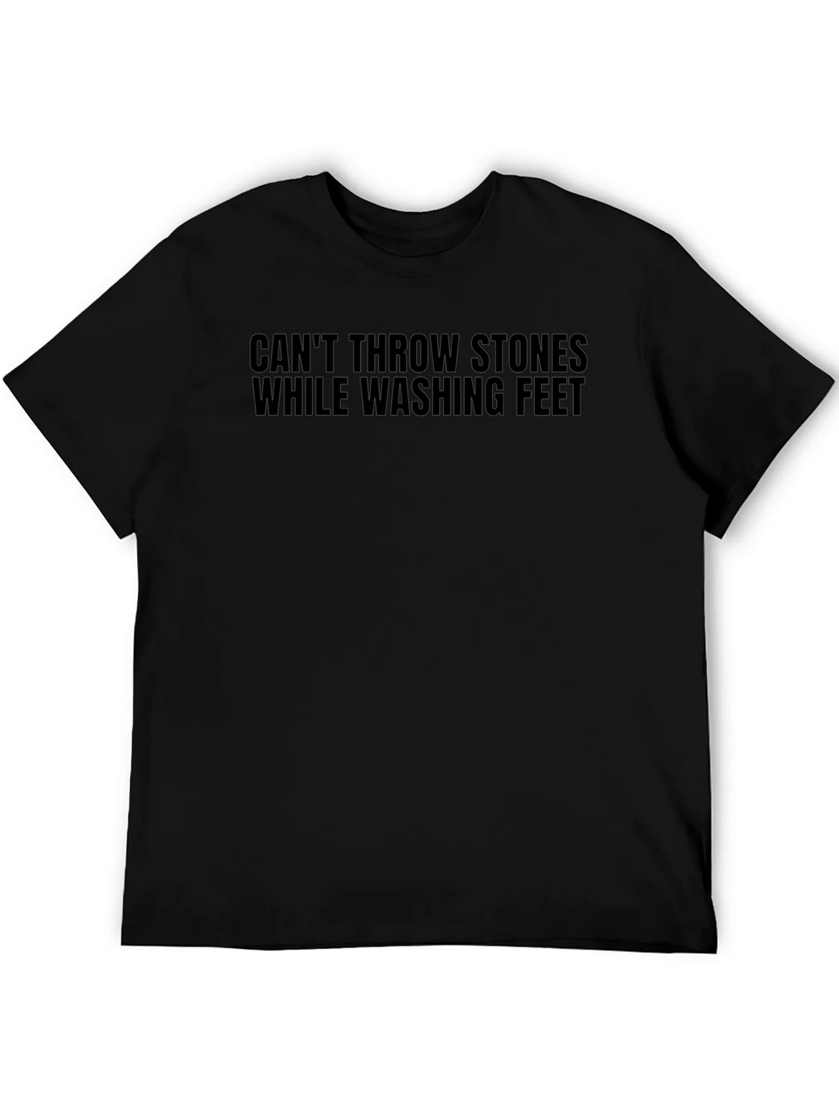 Cant Throw Stones T-Shirt - Black Graphic Tee product image 5