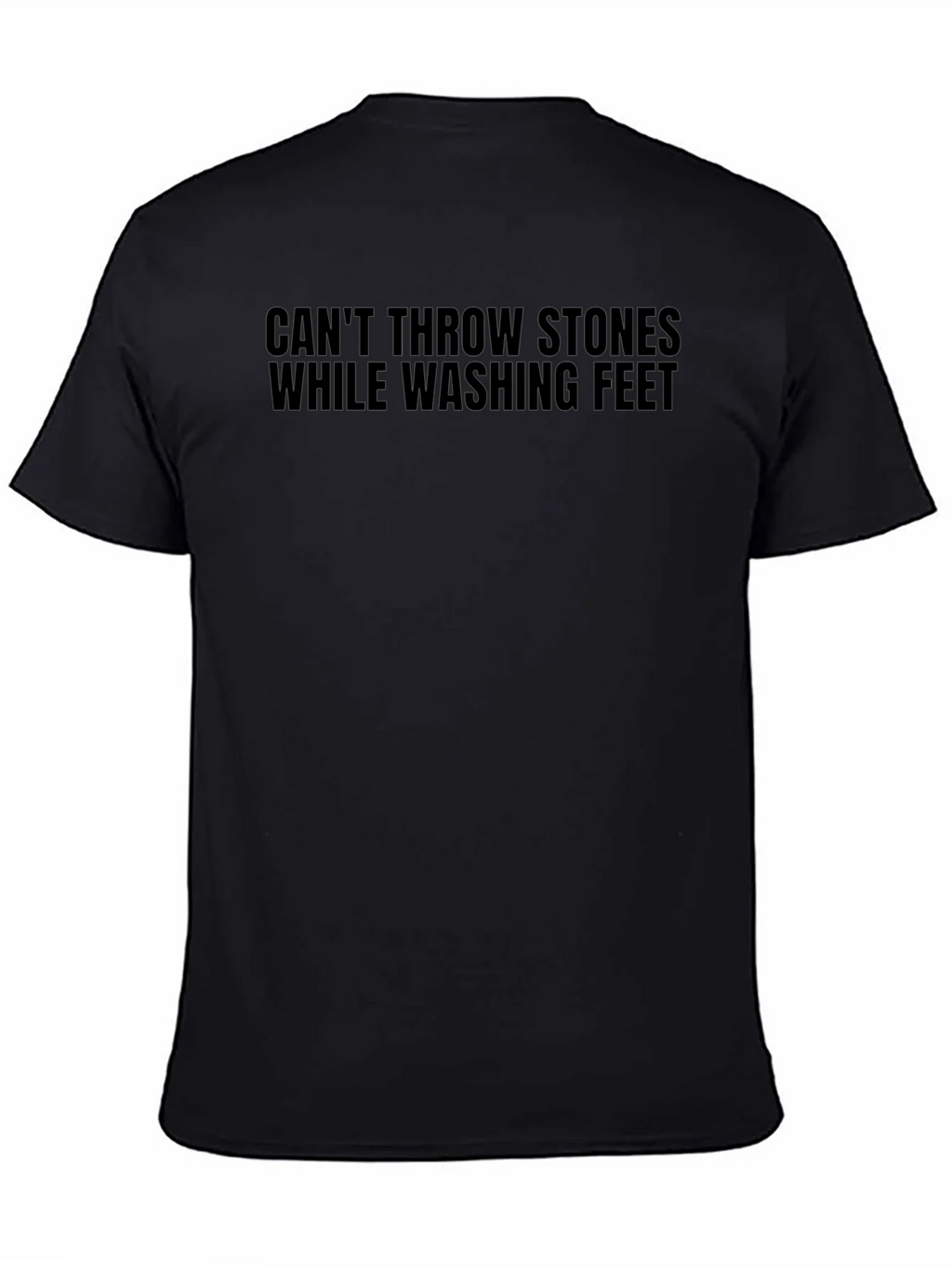 Cant Throw Stones T-Shirt - Black Graphic Tee product image 4
