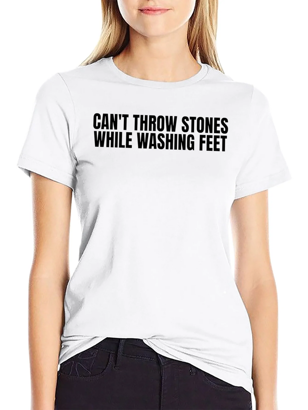Cant Throw Stones T-Shirt - Black Graphic Tee product image 8