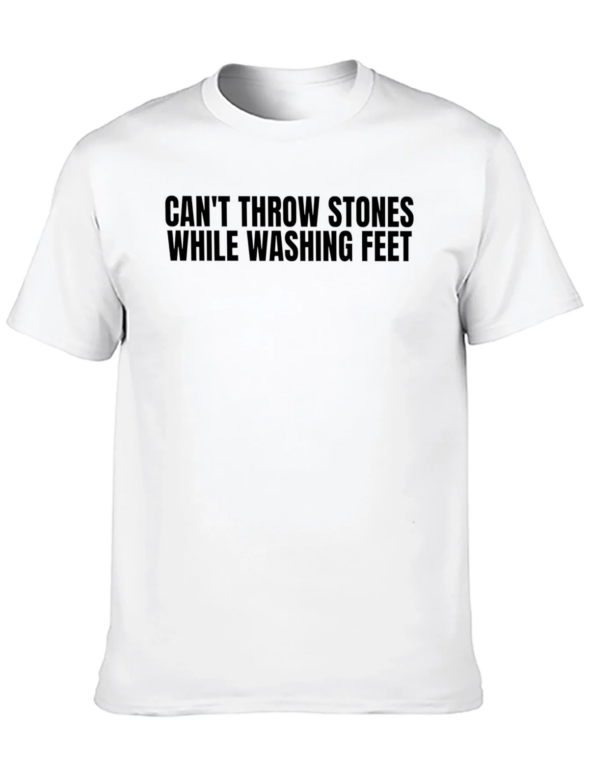 Cant Throw Stones T-Shirt - Black Graphic Tee product image 9
