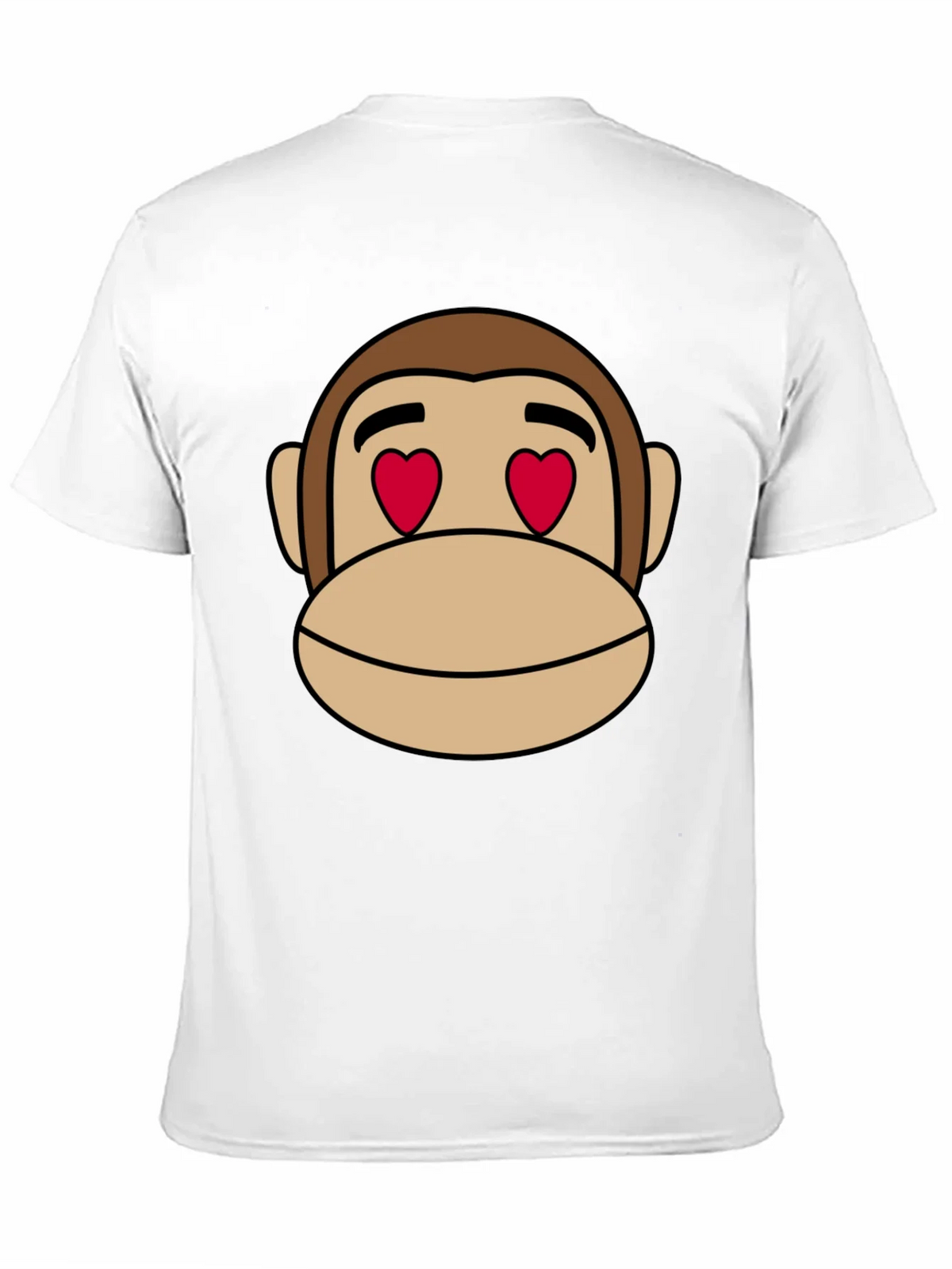Monkey Face Heart Eyes T-Shirt - Black Cotton product image 10