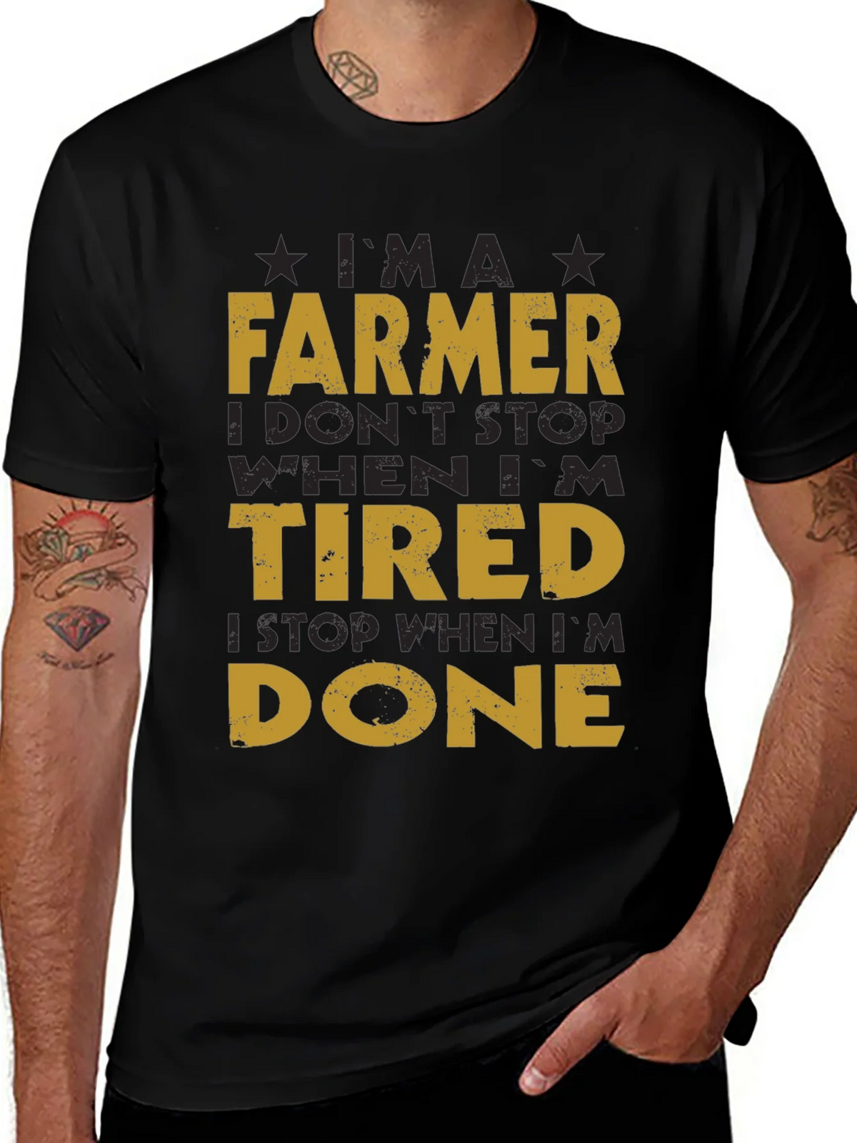 Farmer T-Shirt: I Dont Stop When Im Tired product image 1