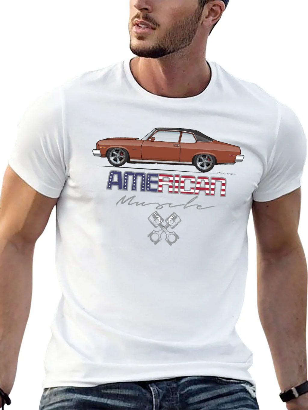 American Muscle Car Graphic T-Shirt product image 12