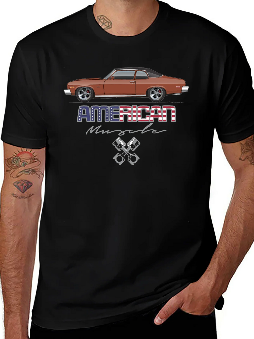 American Muscle Car Graphic T-Shirt product image 1