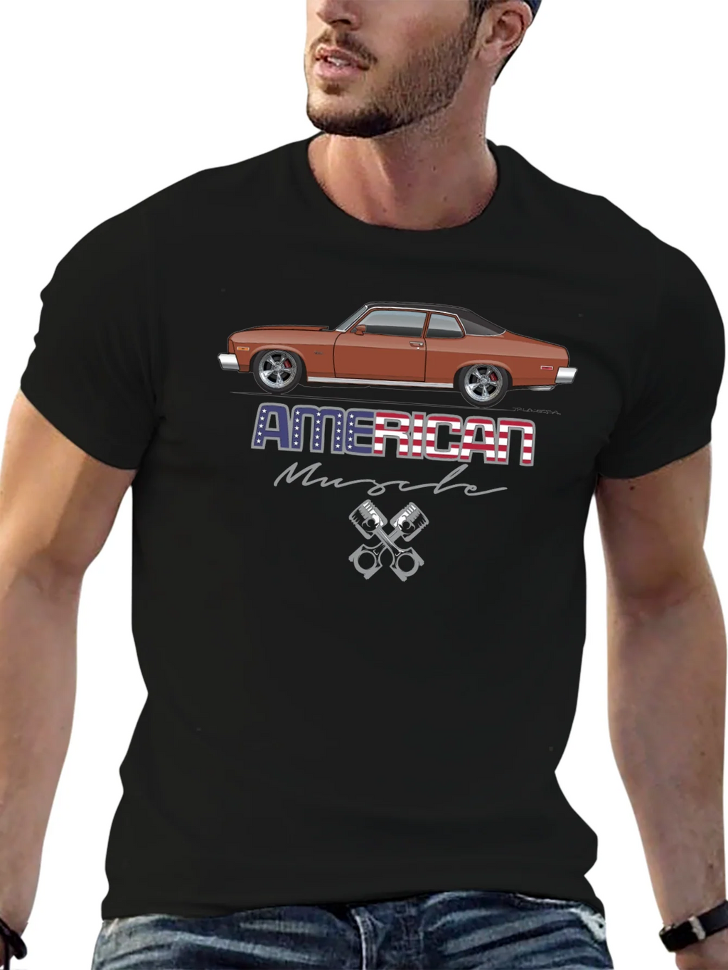 American Muscle Car Graphic T-Shirt product image 6