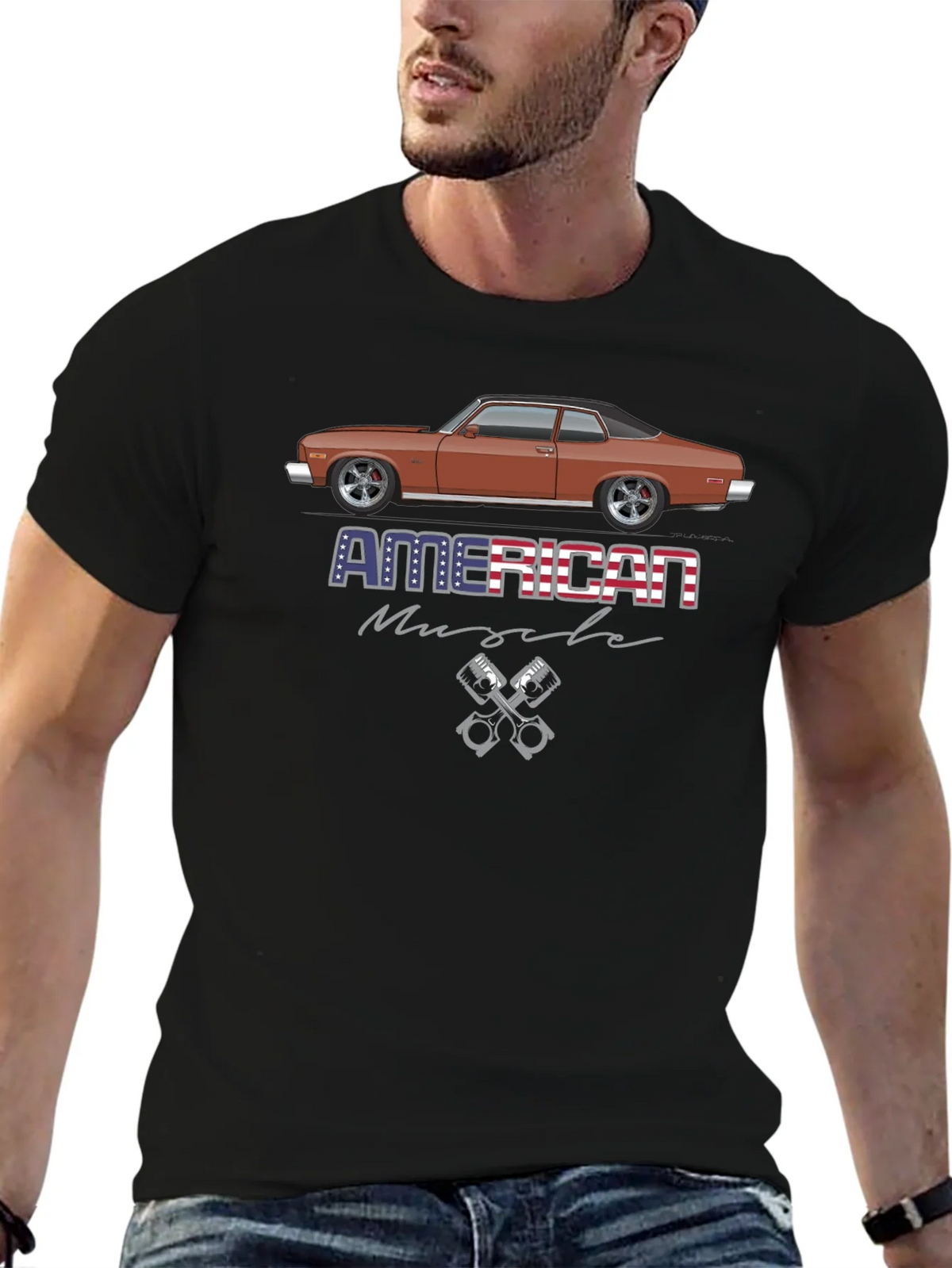 American Muscle Car Graphic T-Shirt product image 6
