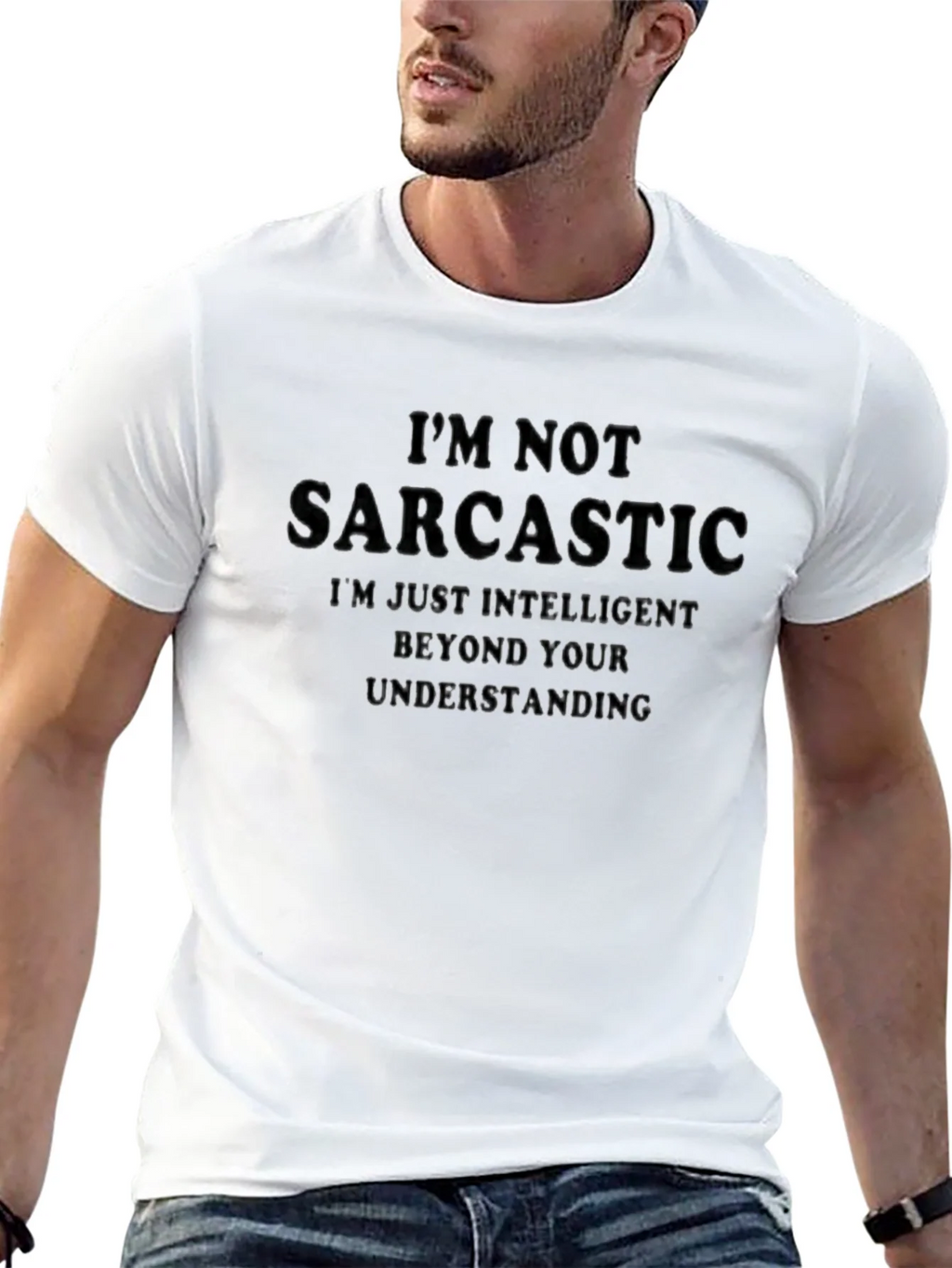 Sarcastic? Black T-Shirt - Funny Saying product image 12
