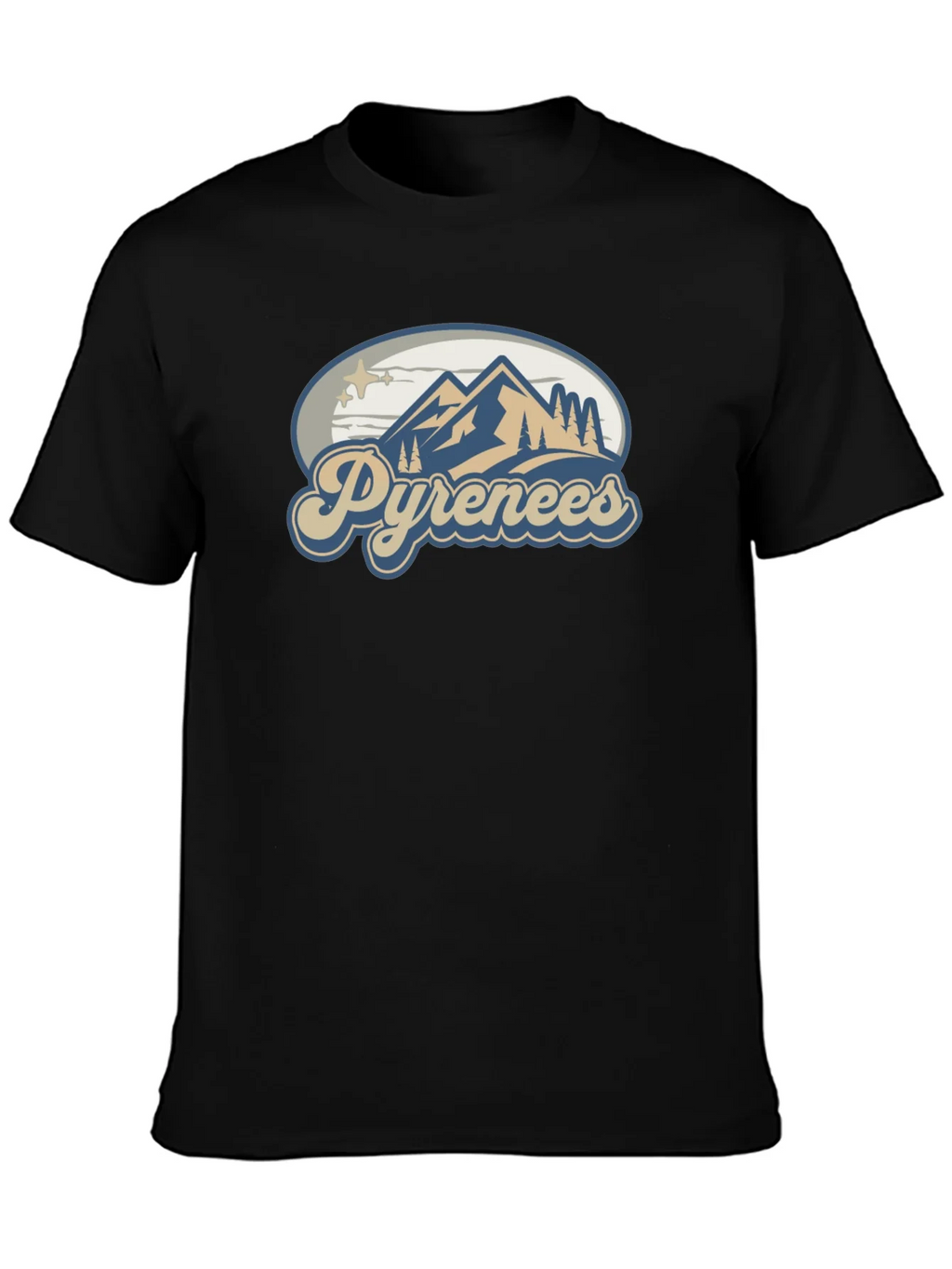 Pyrenees Mountain T-Shirt - Black product image 3