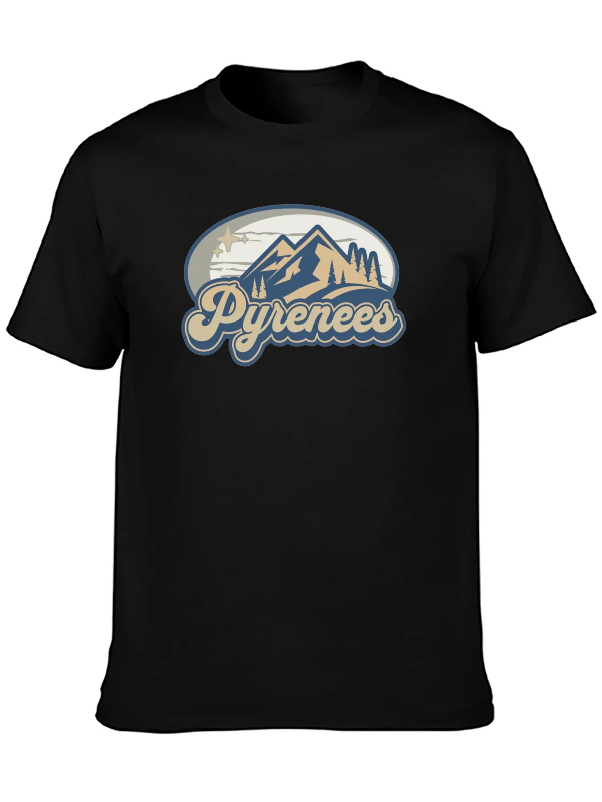 Pyrenees Mountain T-Shirt - Black product image 3