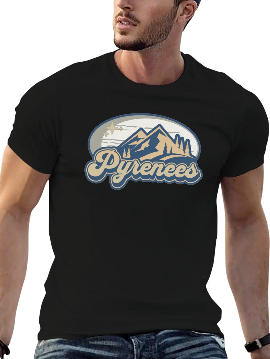 Pyrenees Mountain T-Shirt - Black product image 6