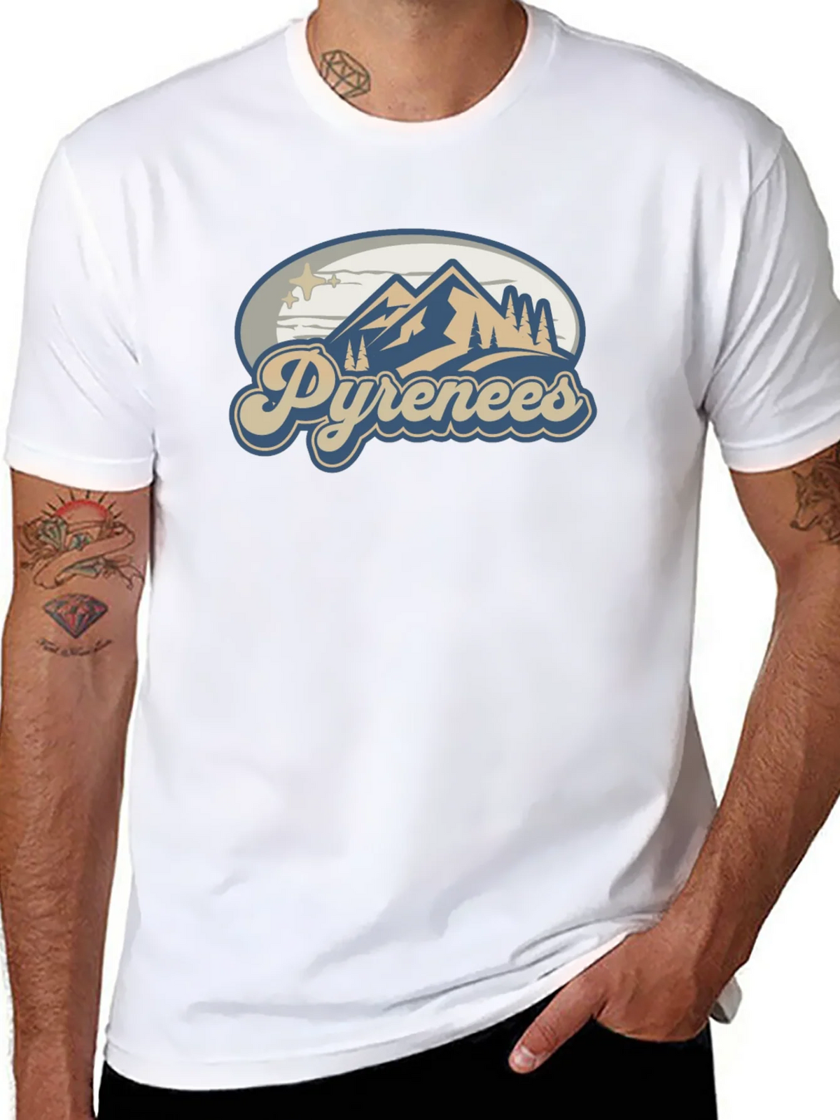 Pyrenees Mountain T-Shirt - Black product image 7