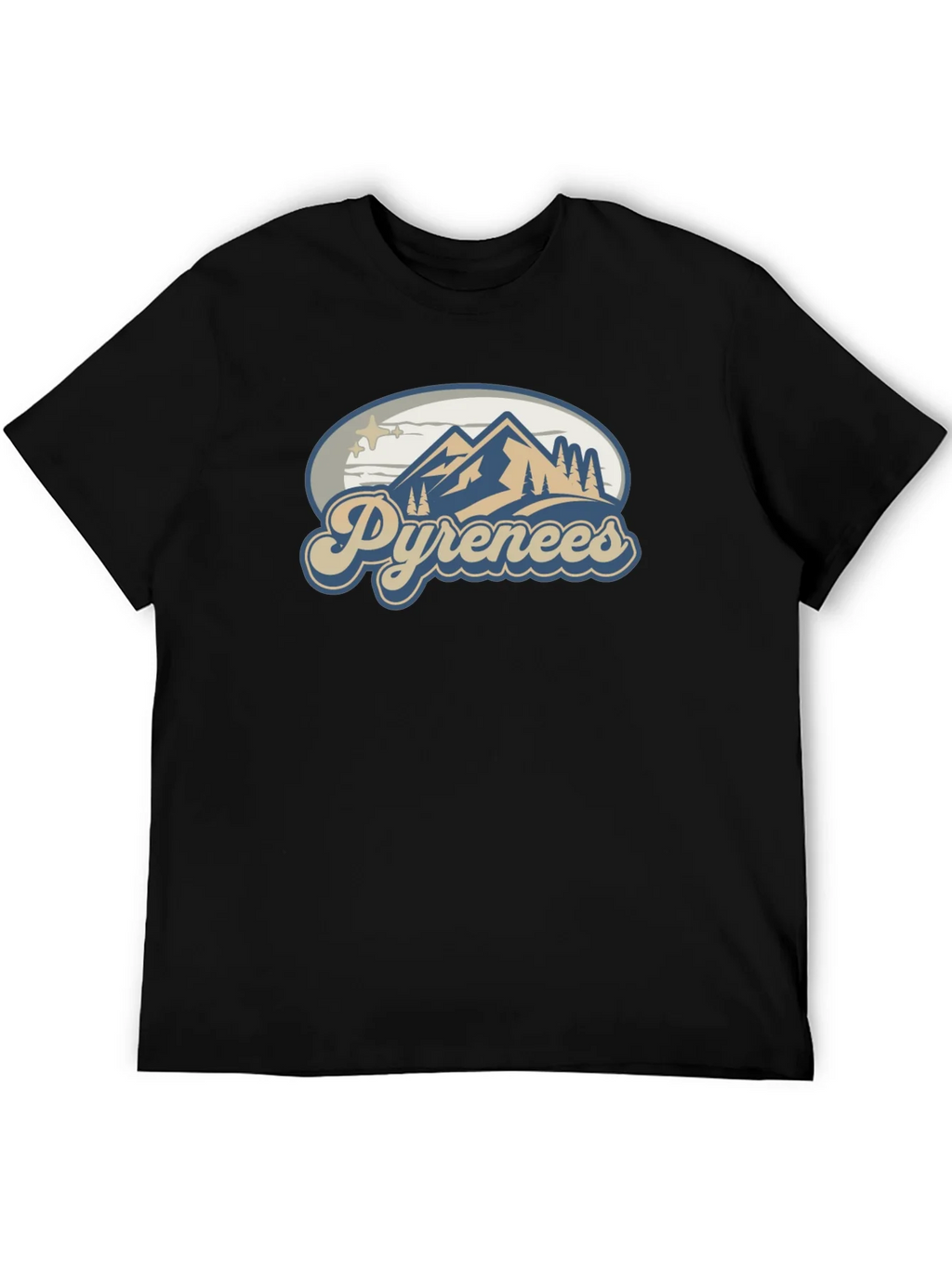 Pyrenees Mountain T-Shirt - Black product image 5