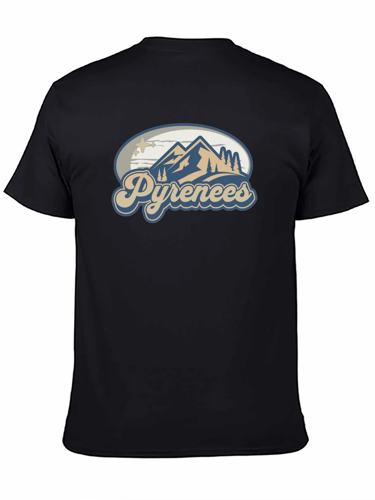 Pyrenees Mountain T-Shirt - Black product image 4