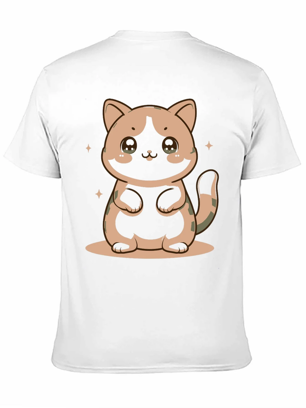Cute Cat Graphic Print Black T-Shirt product image 10