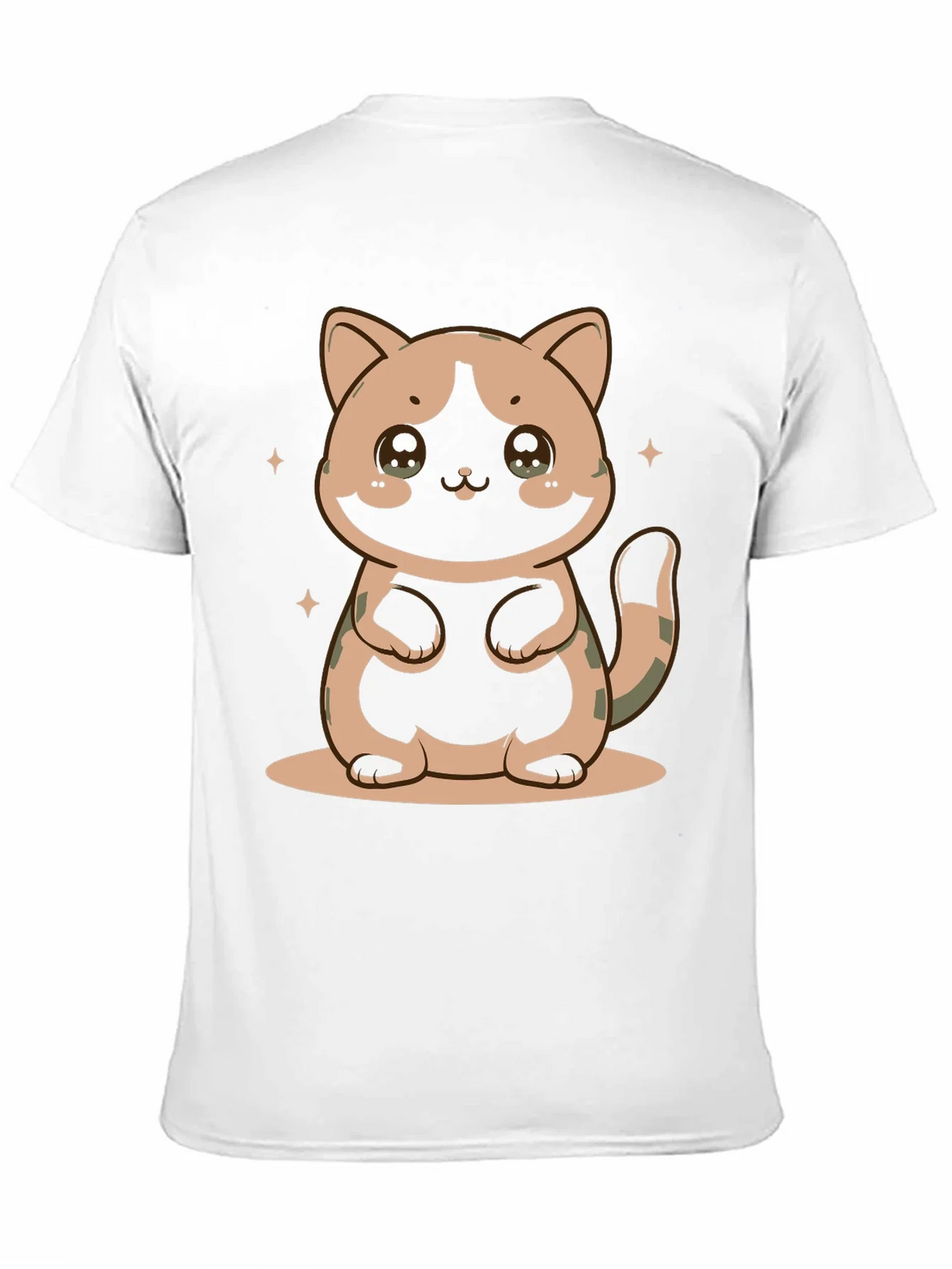 Cute Cat Graphic Print Black T-Shirt product image 10