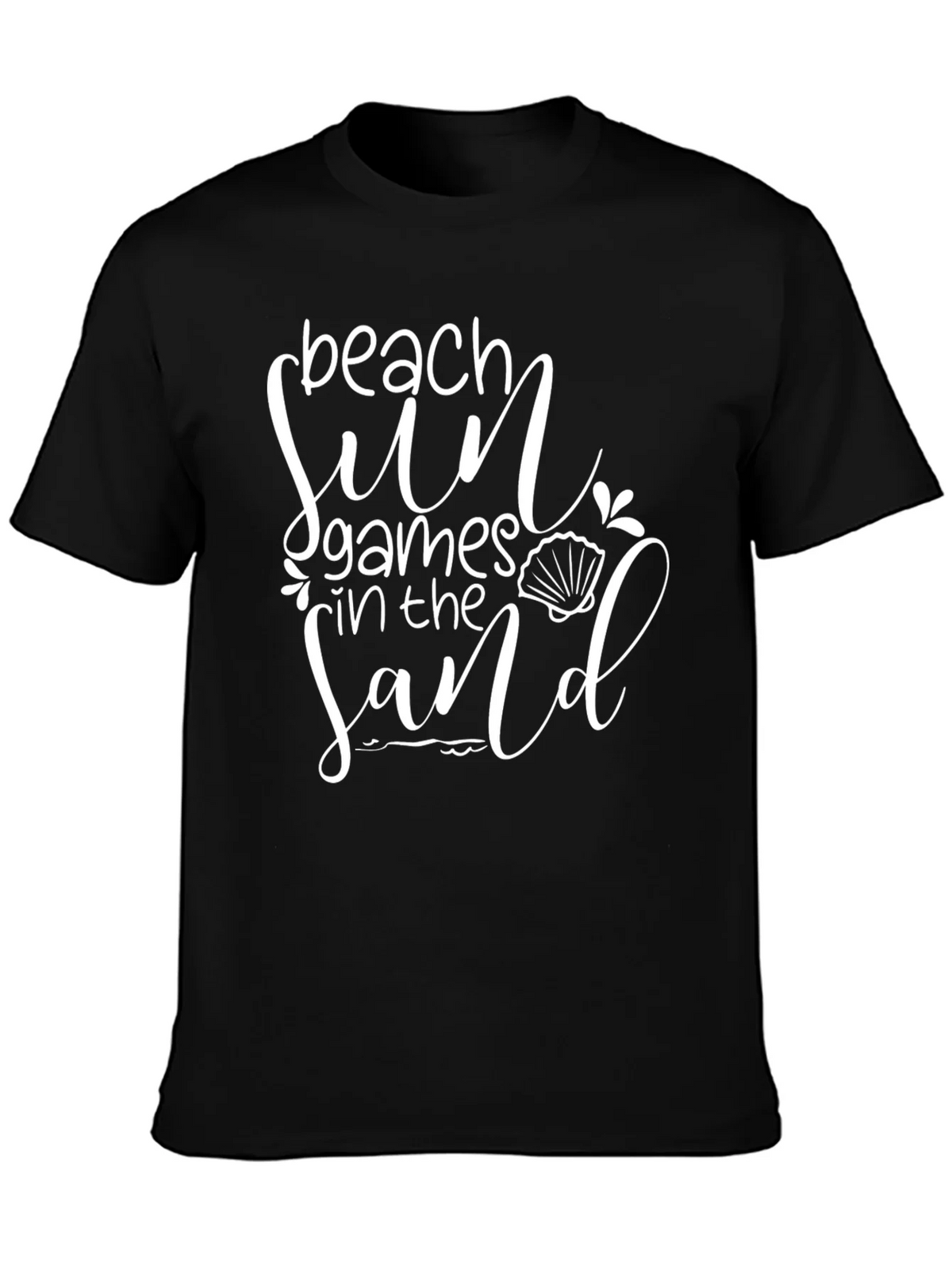 Beach Sun Games in the Sand Black T-Shirt product image 3