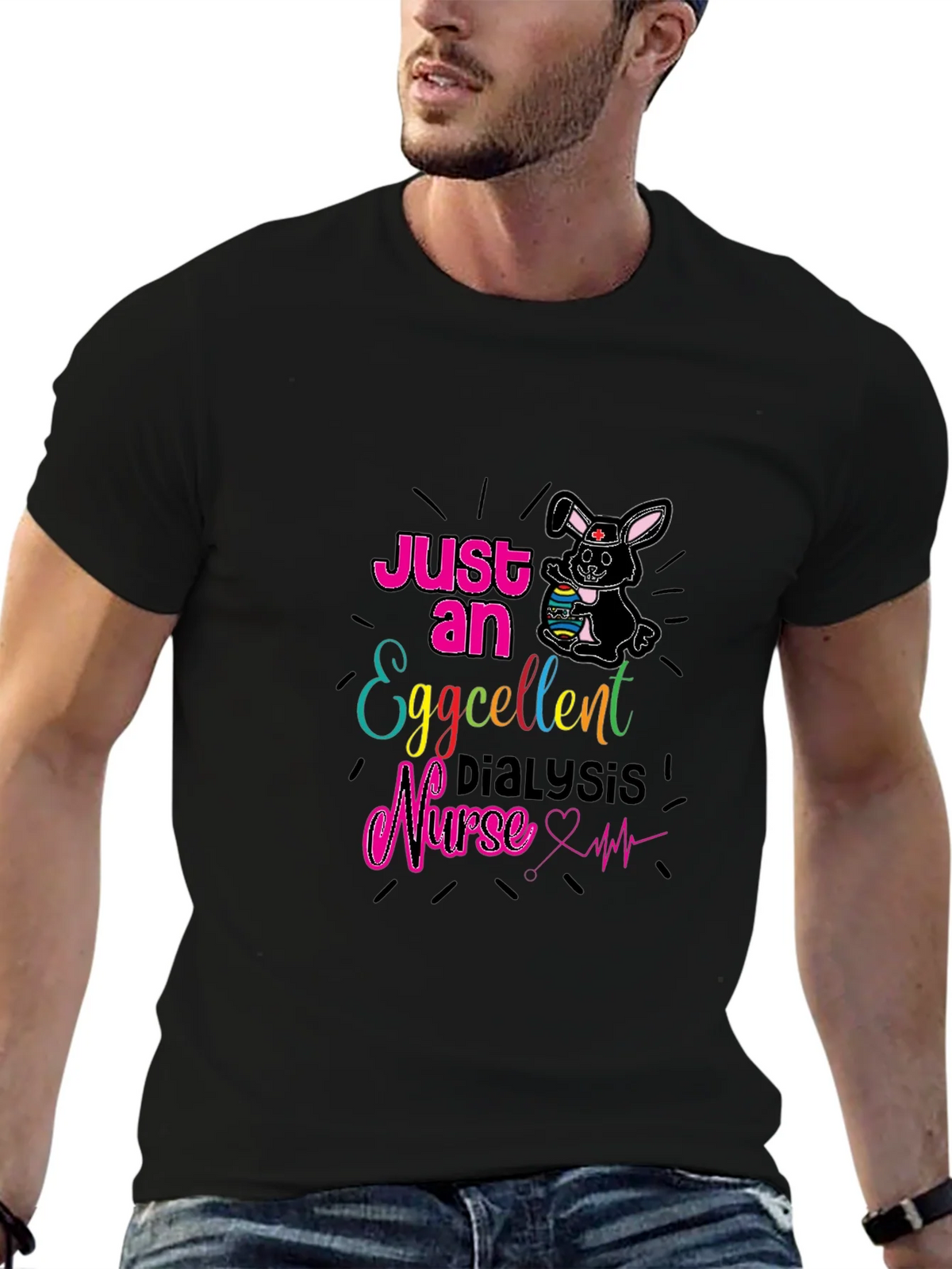 Eggcellent Dialysis Nurse Easter T-Shirt product image 4