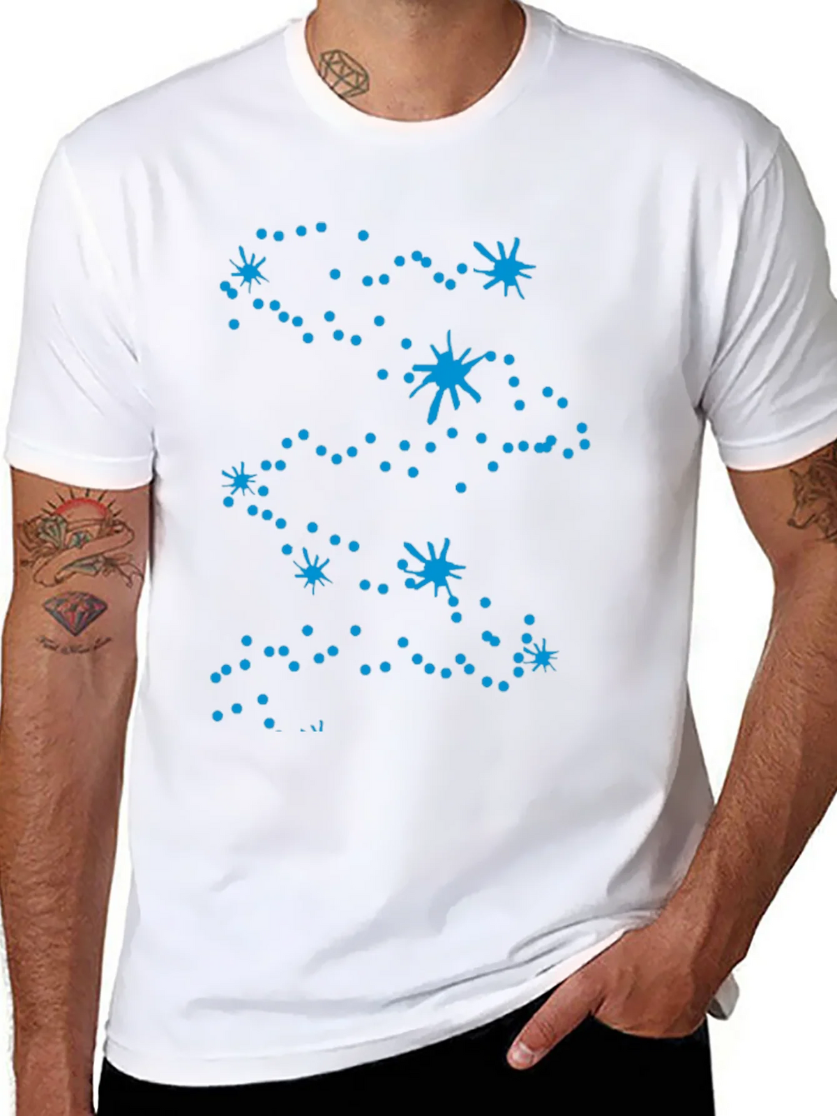 Celestial Constellation Print Black Tee product image 7