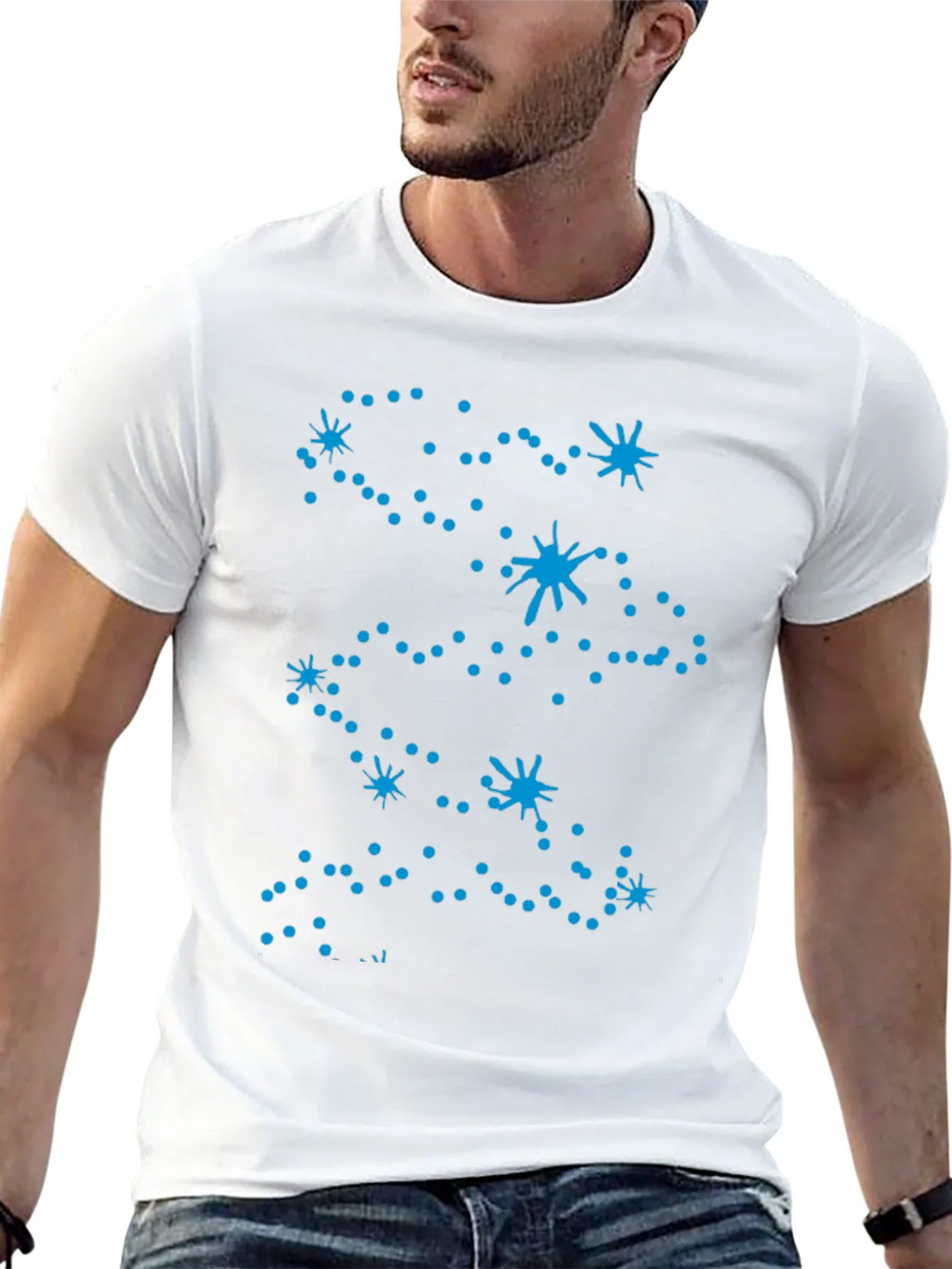 Celestial Constellation Print Black Tee product image 12