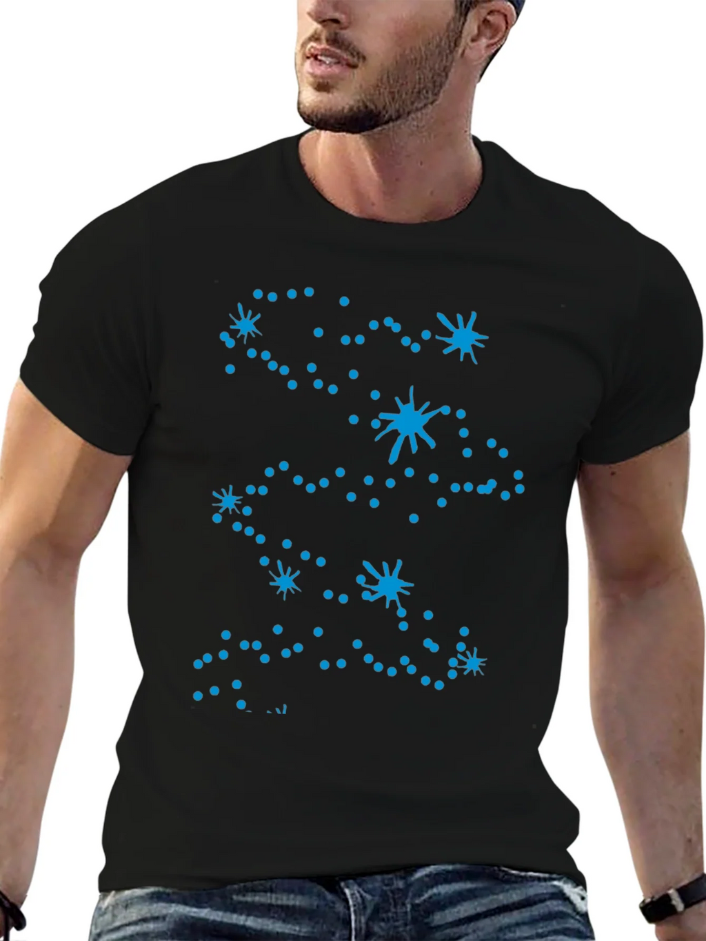 Celestial Constellation Print Black Tee product image 6