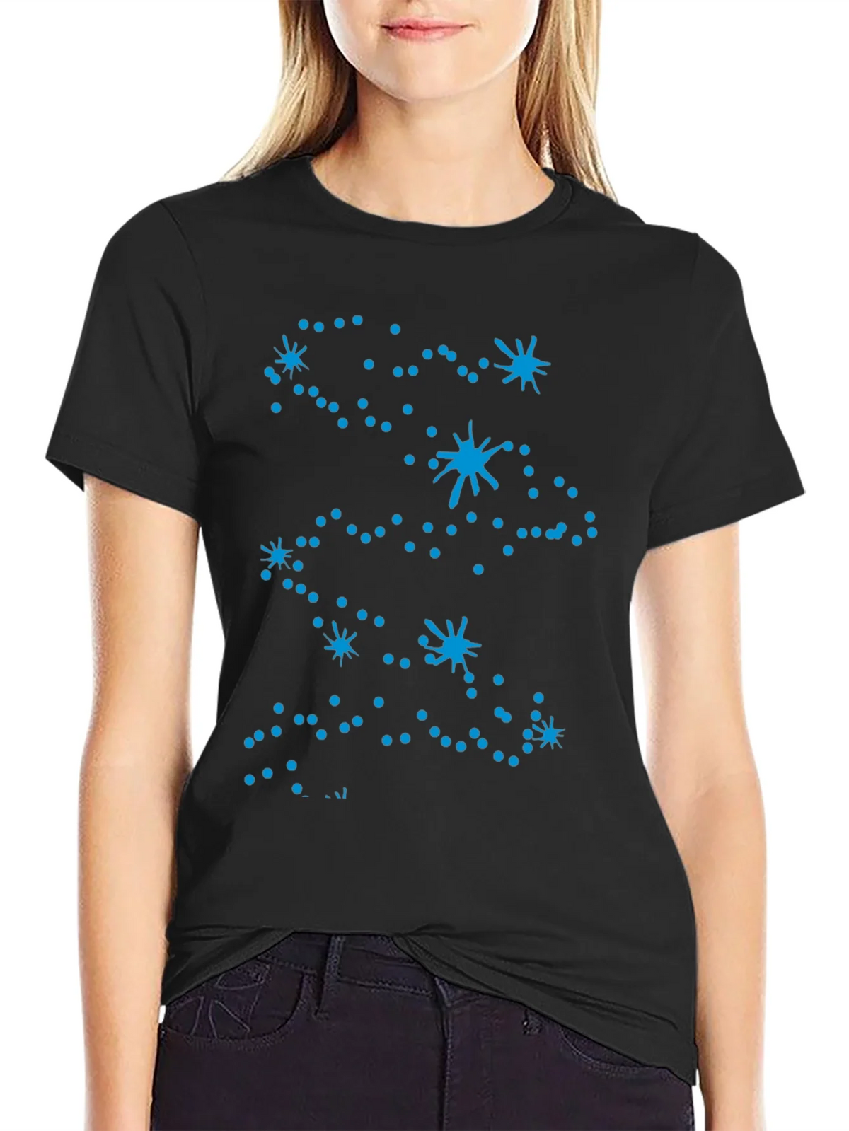 Celestial Constellation Print Black Tee product image 2