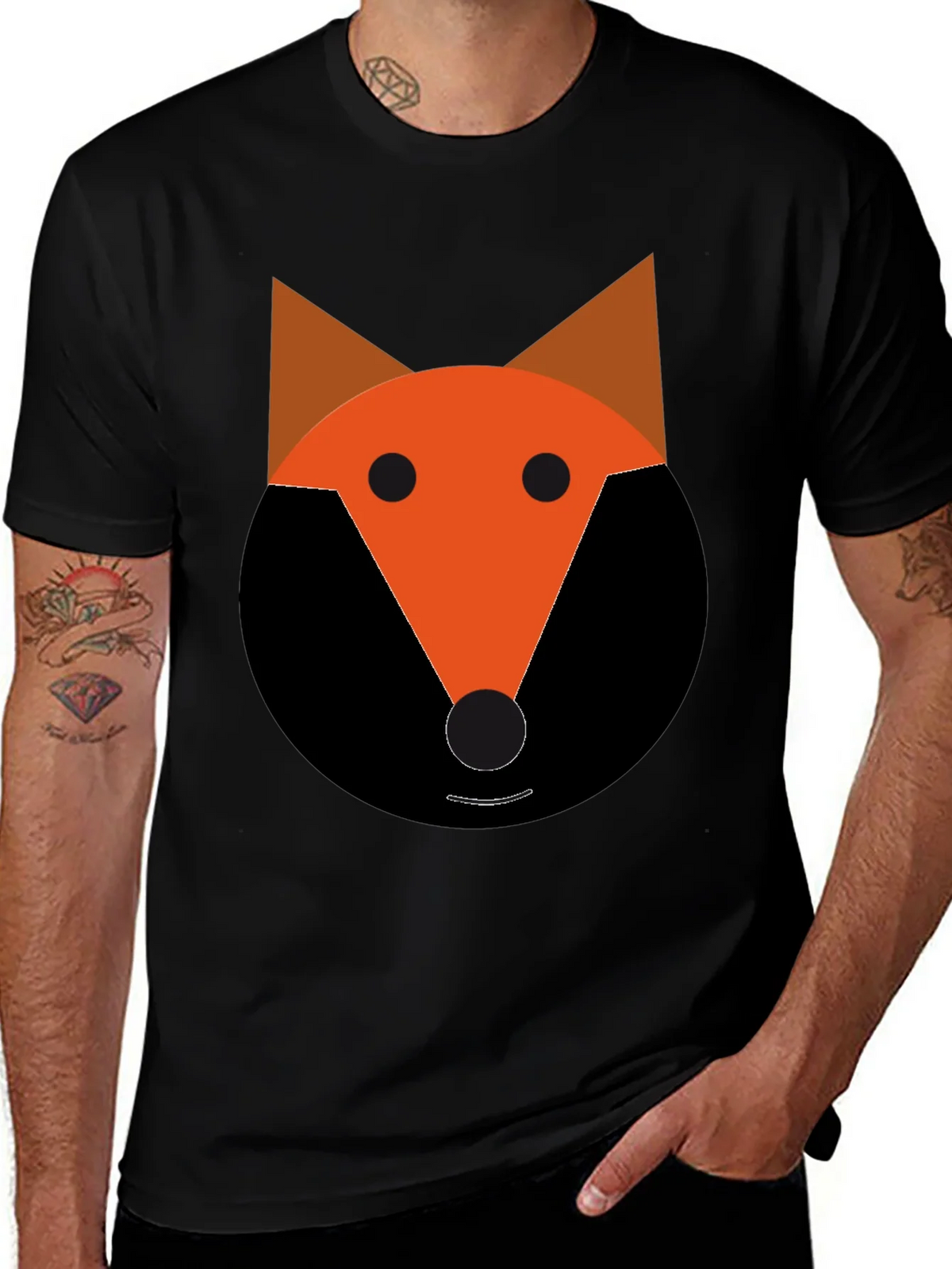 Fox Graphic Tee - Black Cotton Blend product image 1