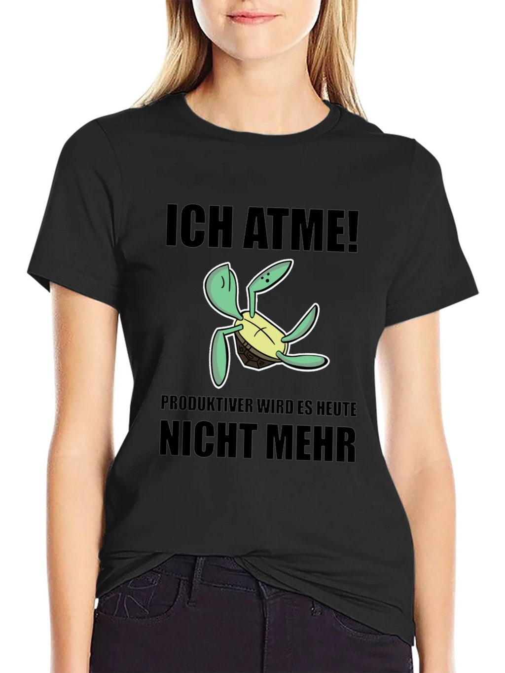 Ich Atme Turtle T-Shirt - Funny German Slogan Tee product image 2