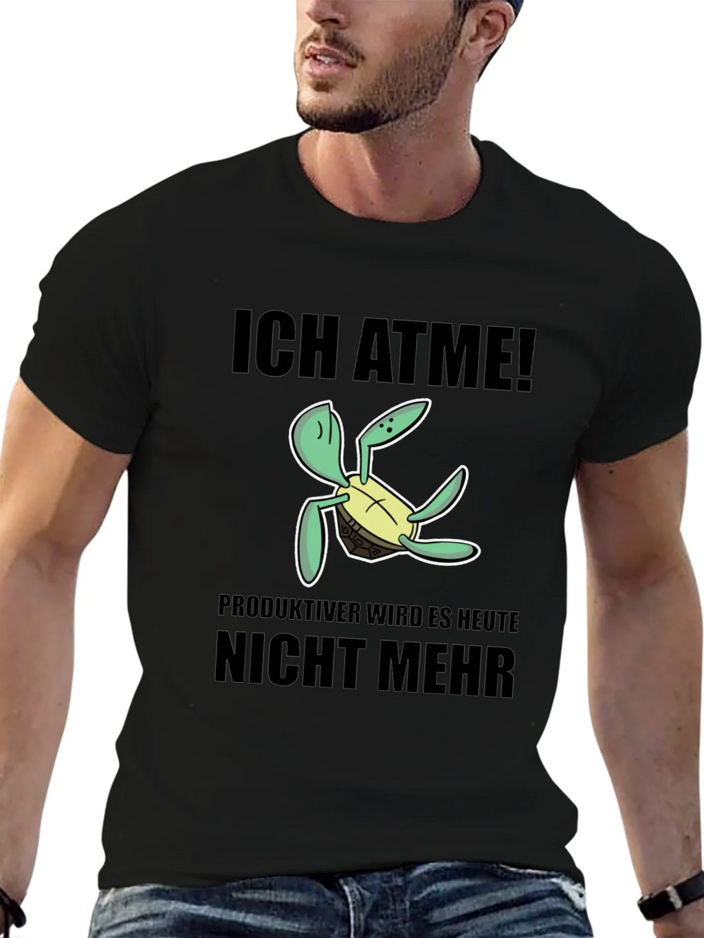 Ich Atme Turtle T-Shirt - Funny German Slogan Tee product image 4
