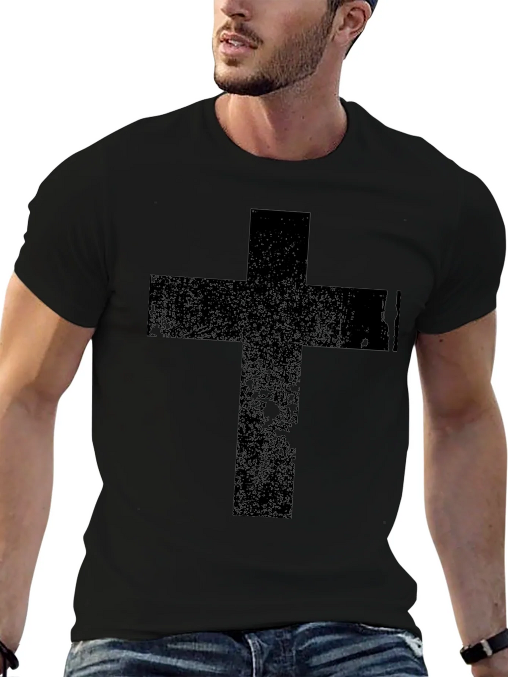 Black Cross Graphic T-Shirt - Religious Apparel product image 6