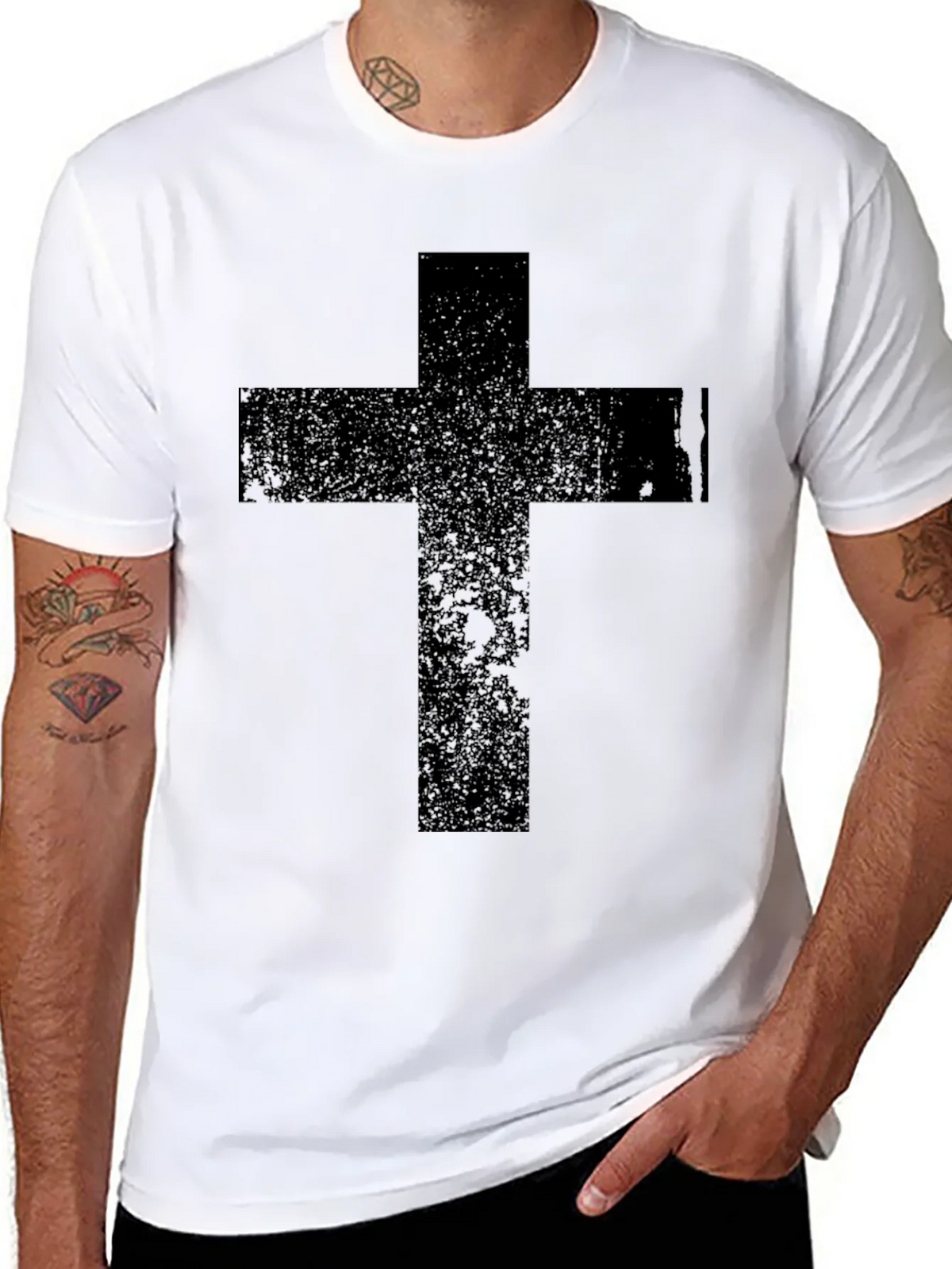 Black Cross Graphic T-Shirt - Religious Apparel product image 7