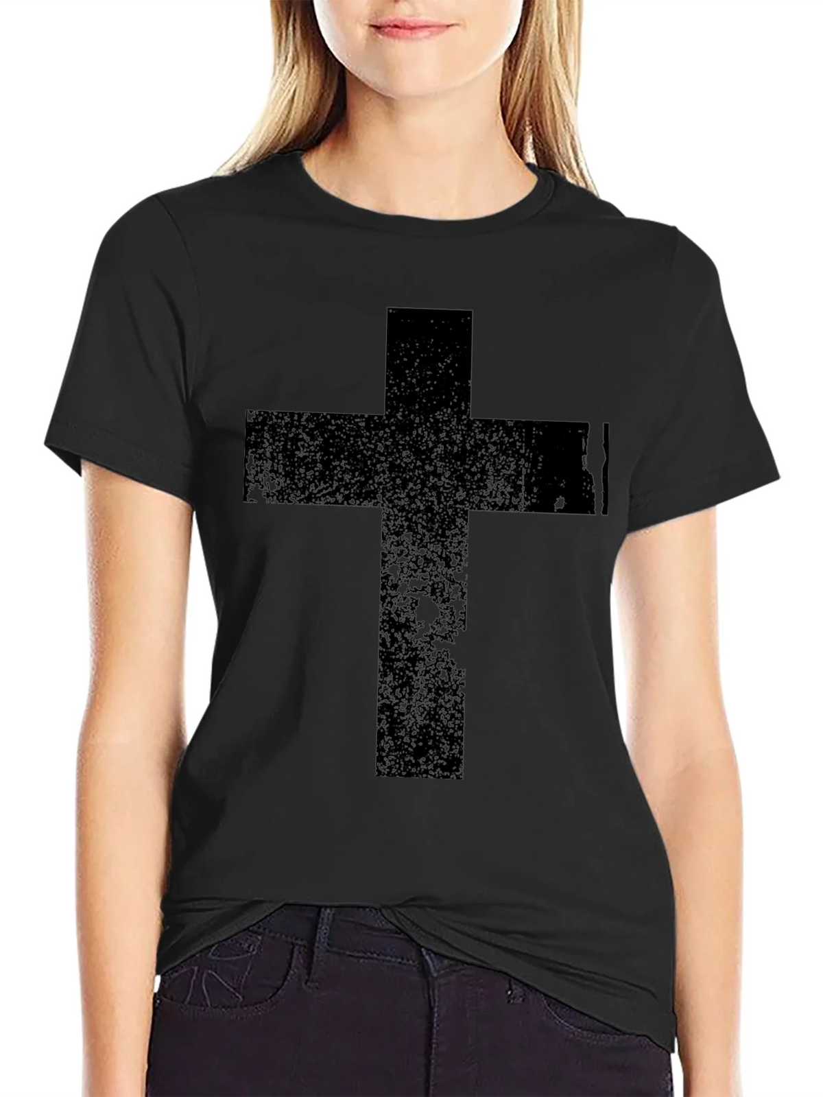 Black Cross Graphic T-Shirt - Religious Apparel product image 2