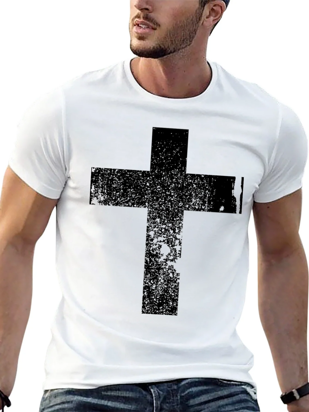 Black Cross Graphic T-Shirt - Religious Apparel product image 12