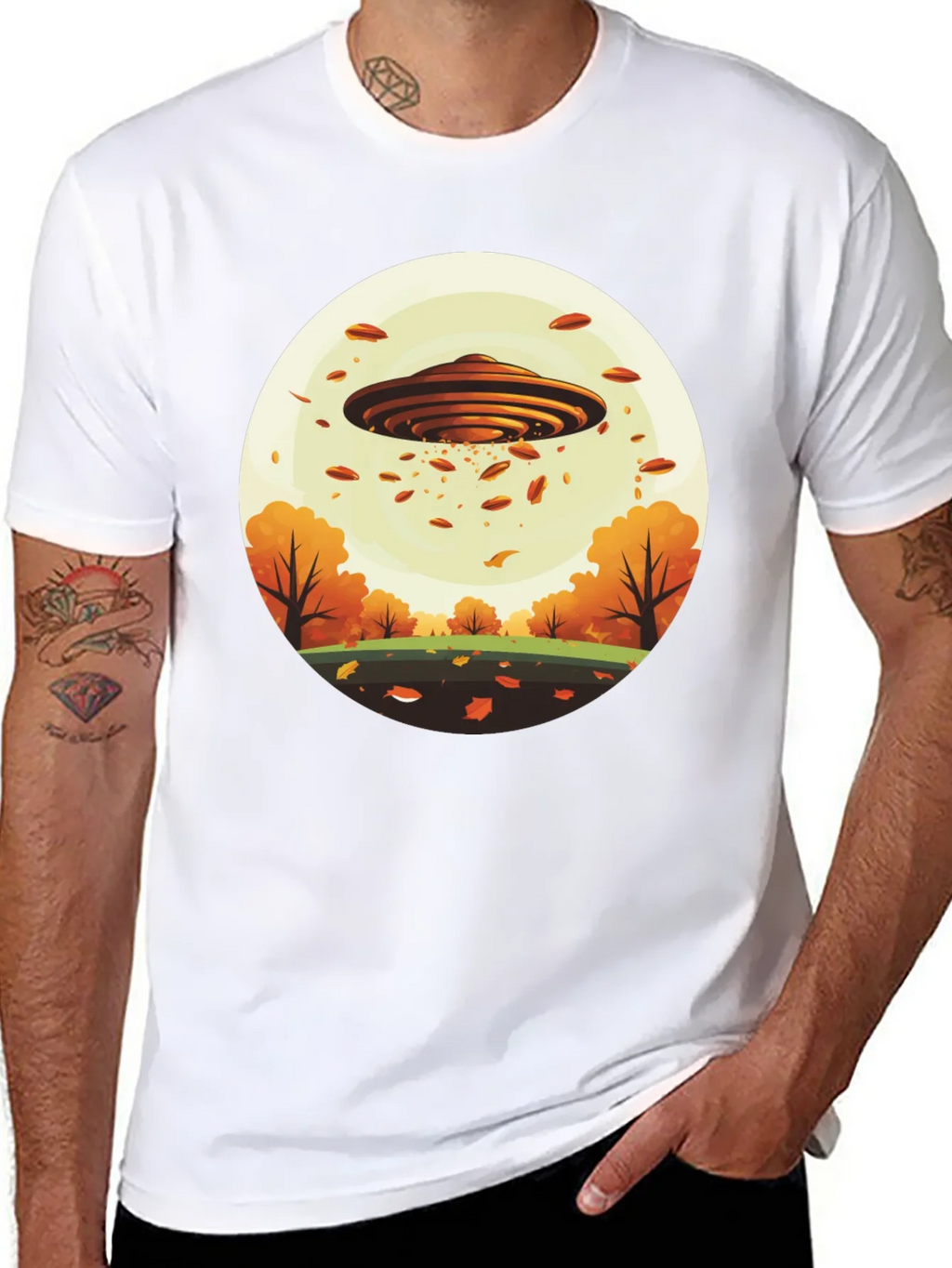 UFO Autumn Harvest T-Shirt product image 7