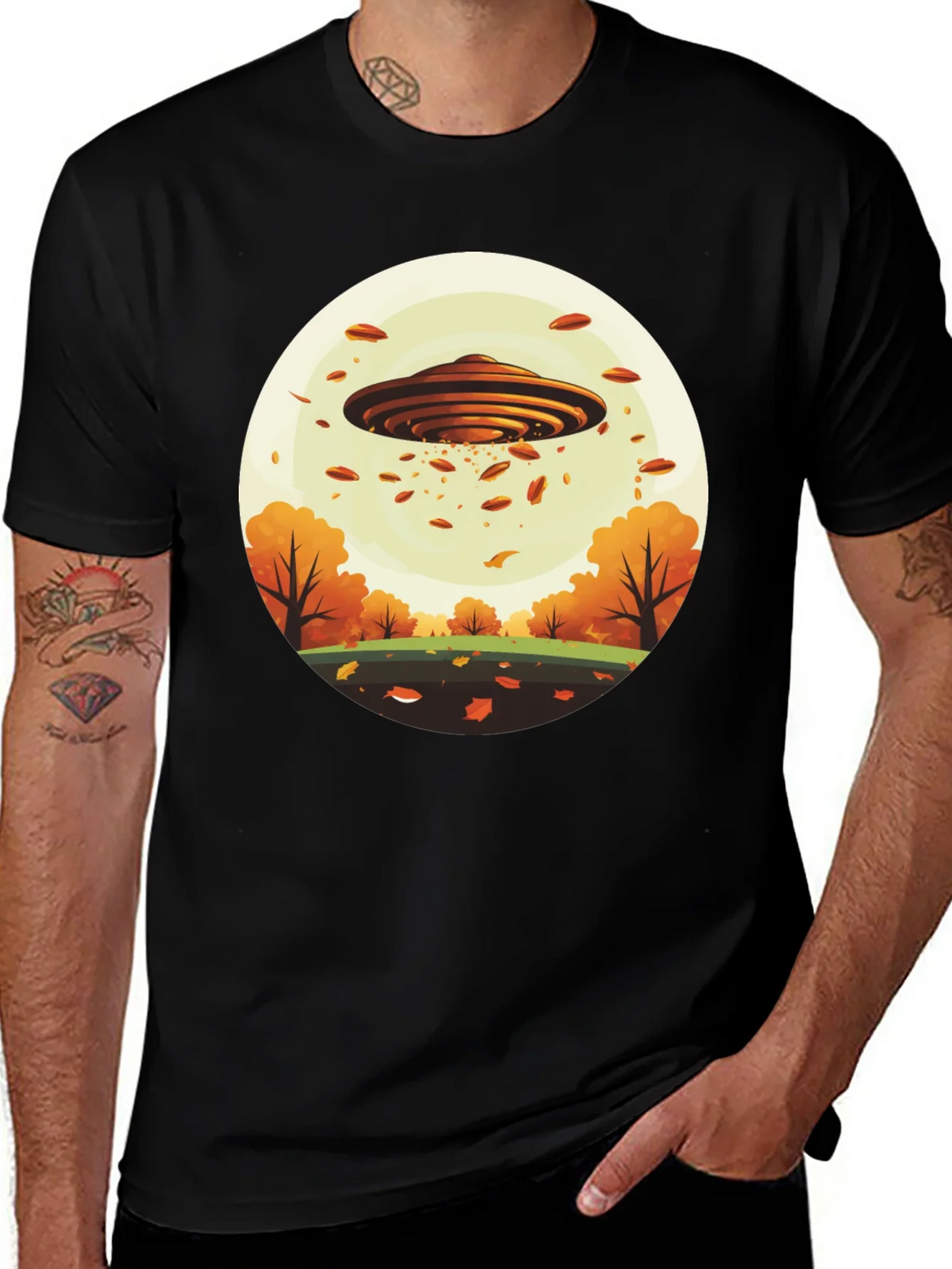 UFO Autumn Harvest T-Shirt product image 1