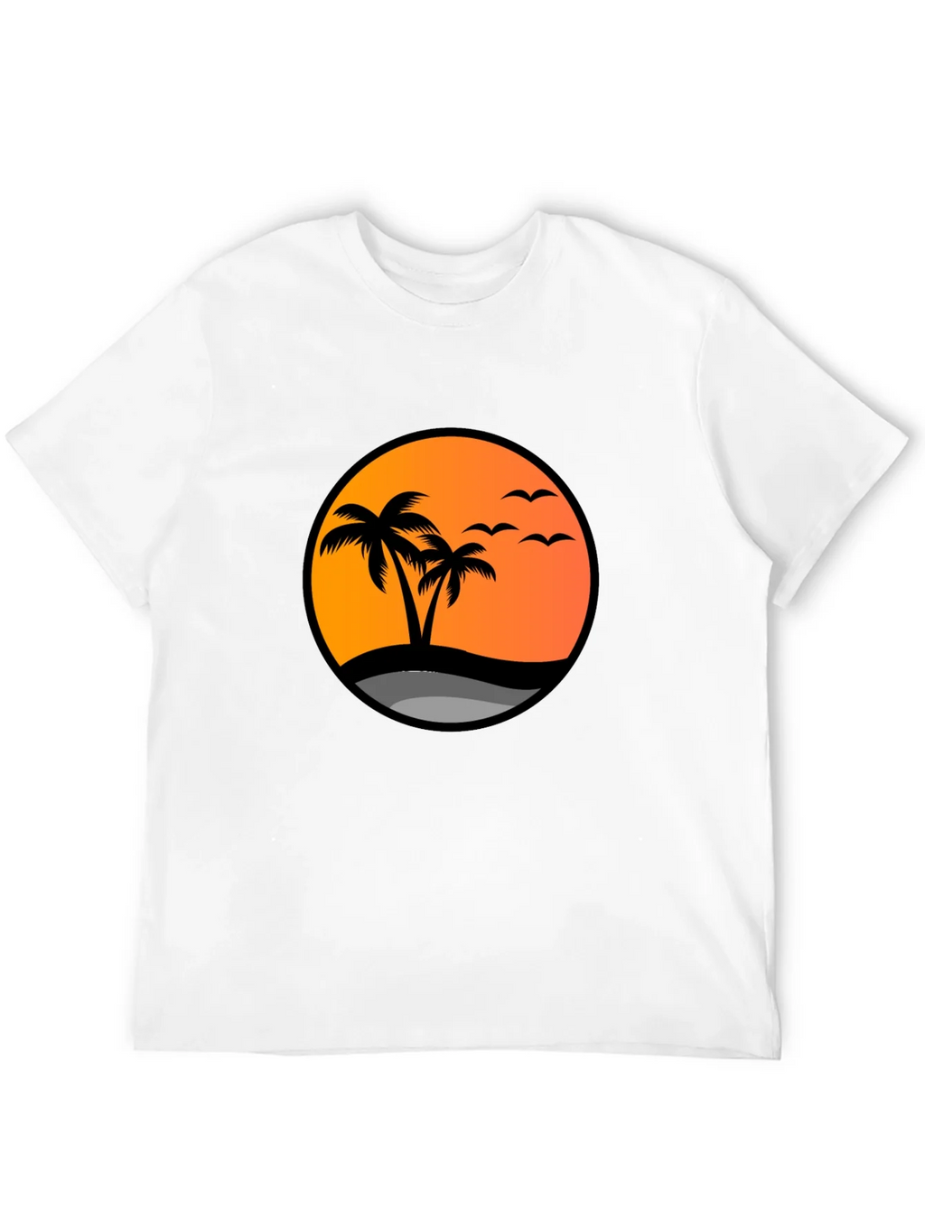Sunset Palm Tree Graphic Tee - Black product image 11