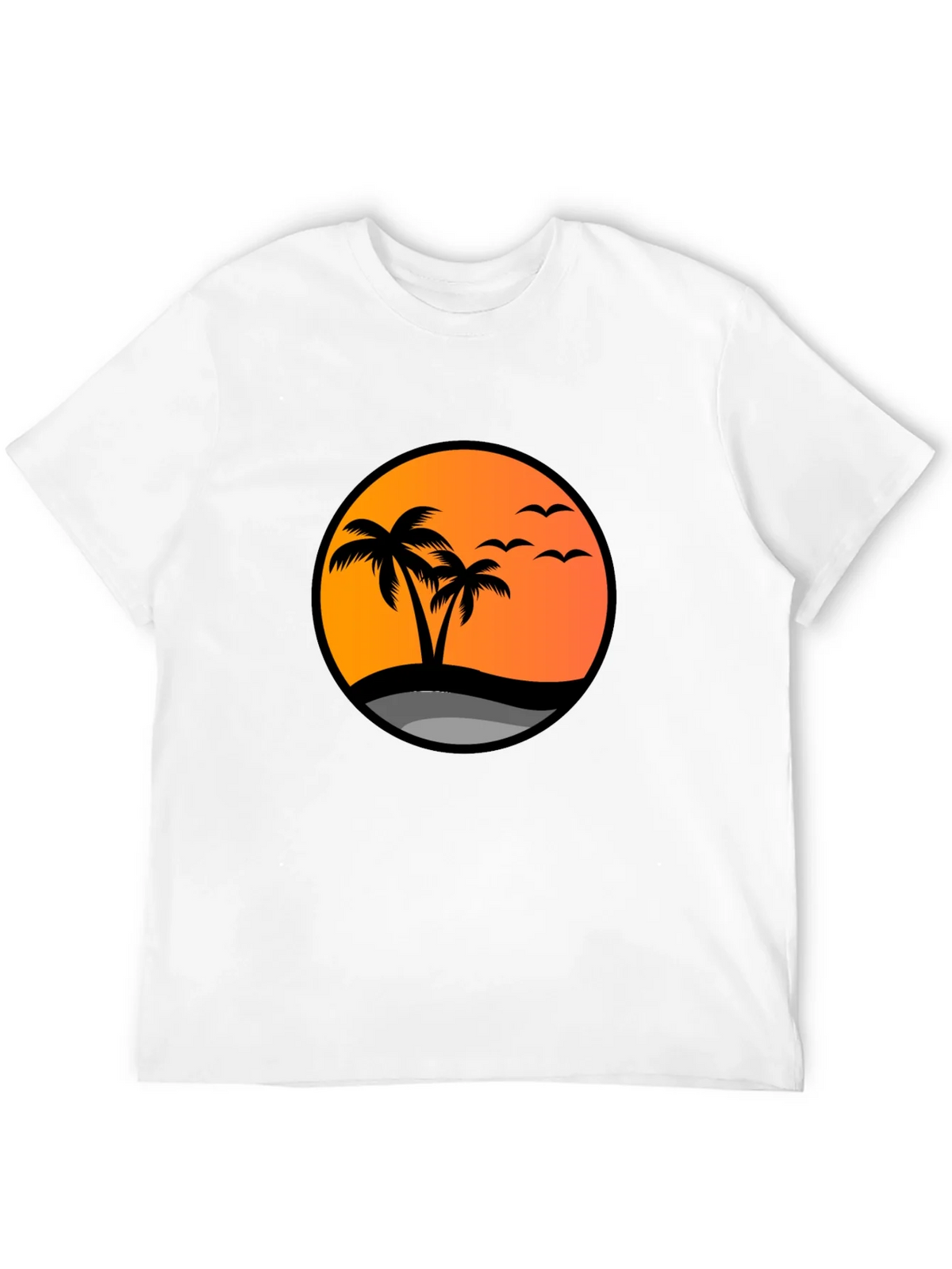 Sunset Palm Tree Graphic Tee - Black product image 11