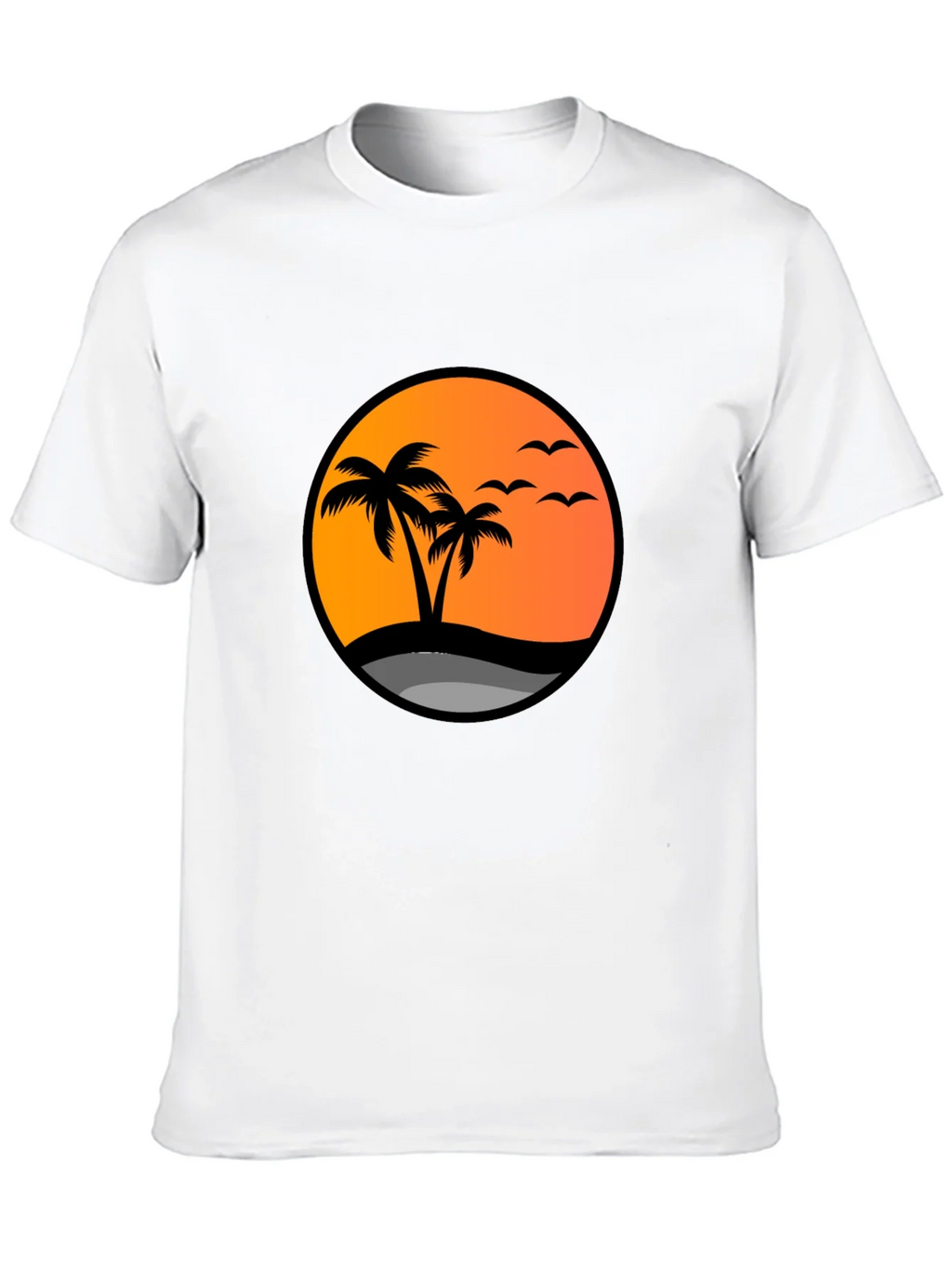 Sunset Palm Tree Graphic Tee - Black product image 9
