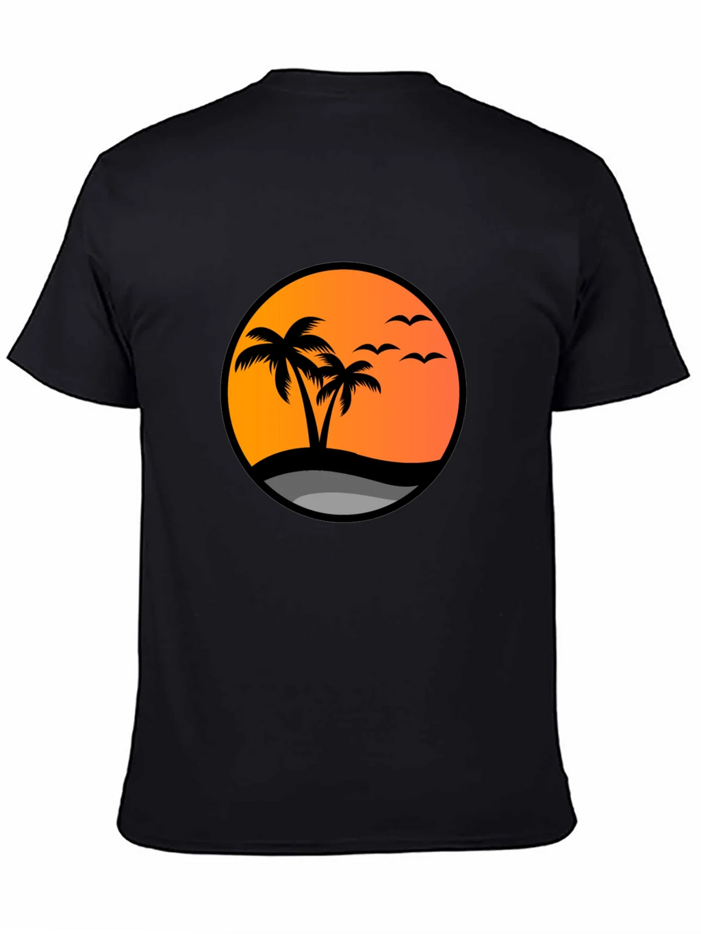 Sunset Palm Tree Graphic Tee - Black product image 4