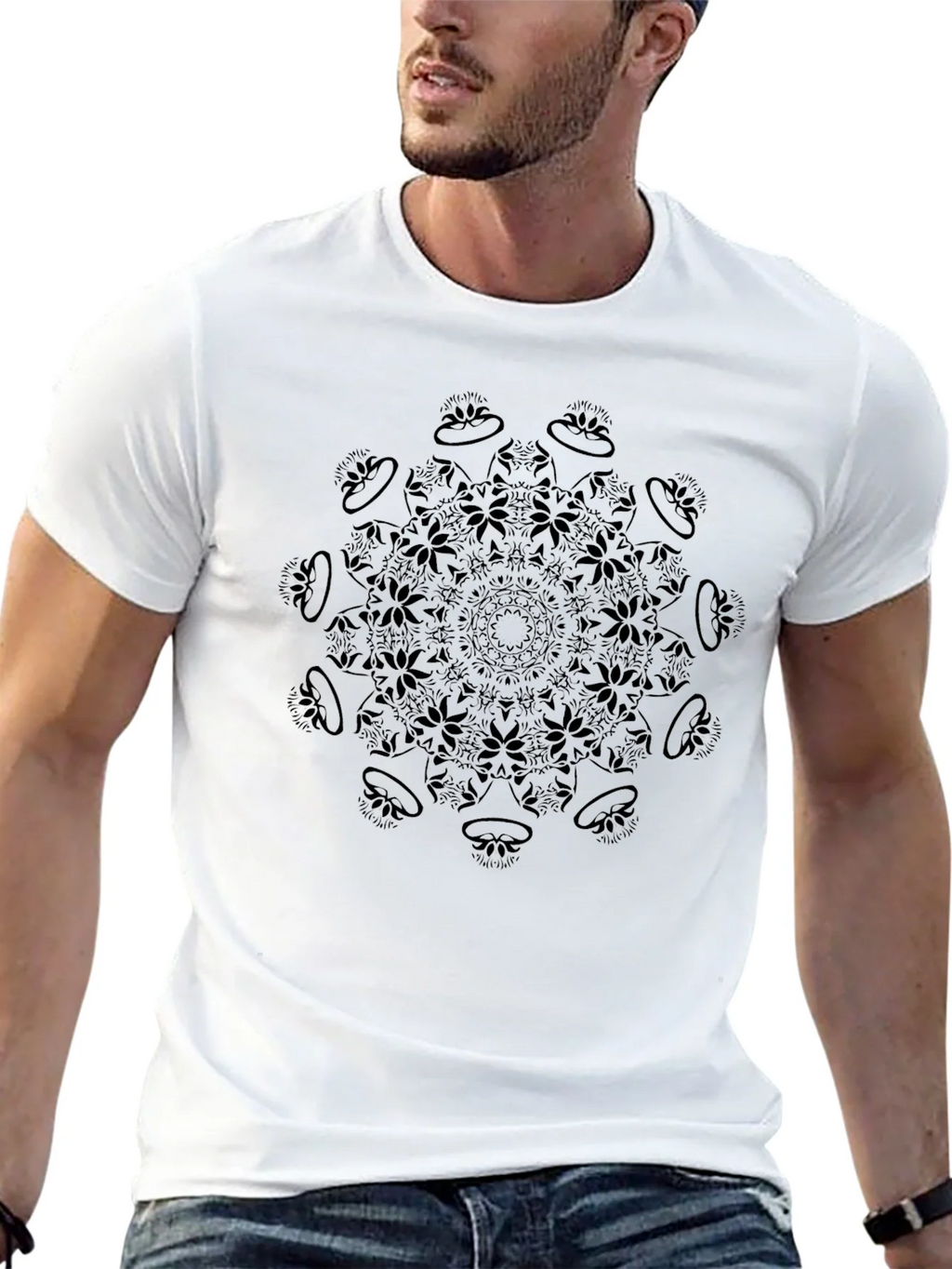 Black Mandala Graphic Tee - Casual Comfort product image 12