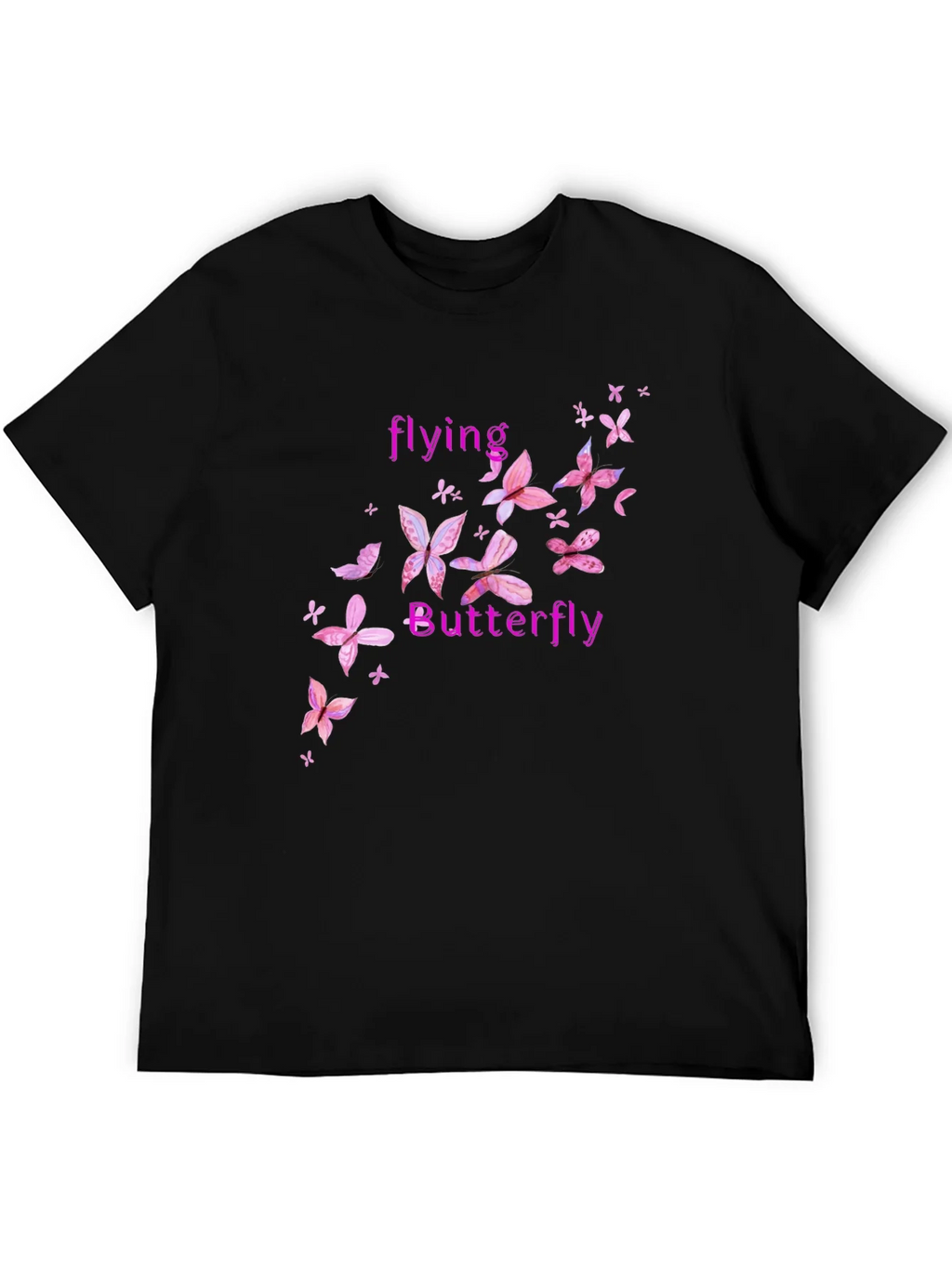 Butterfly Graphic Tee - Pink Floral Design product image 3