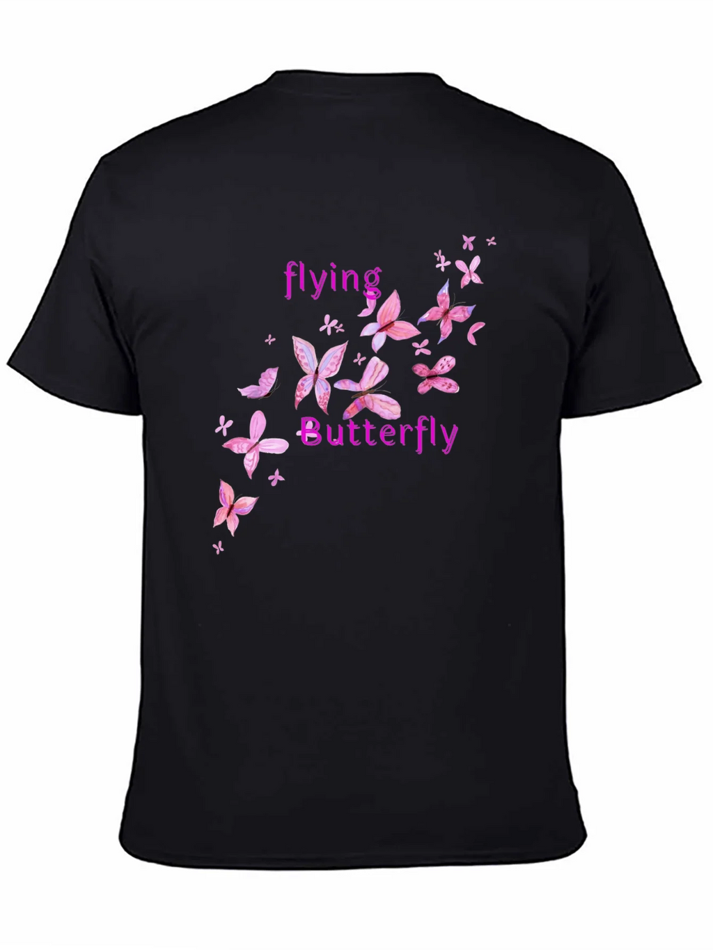 Butterfly Graphic Tee - Pink Floral Design product image 2